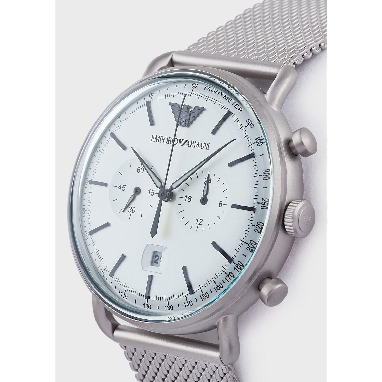 Silver - Emporio Armani - Watch - 4