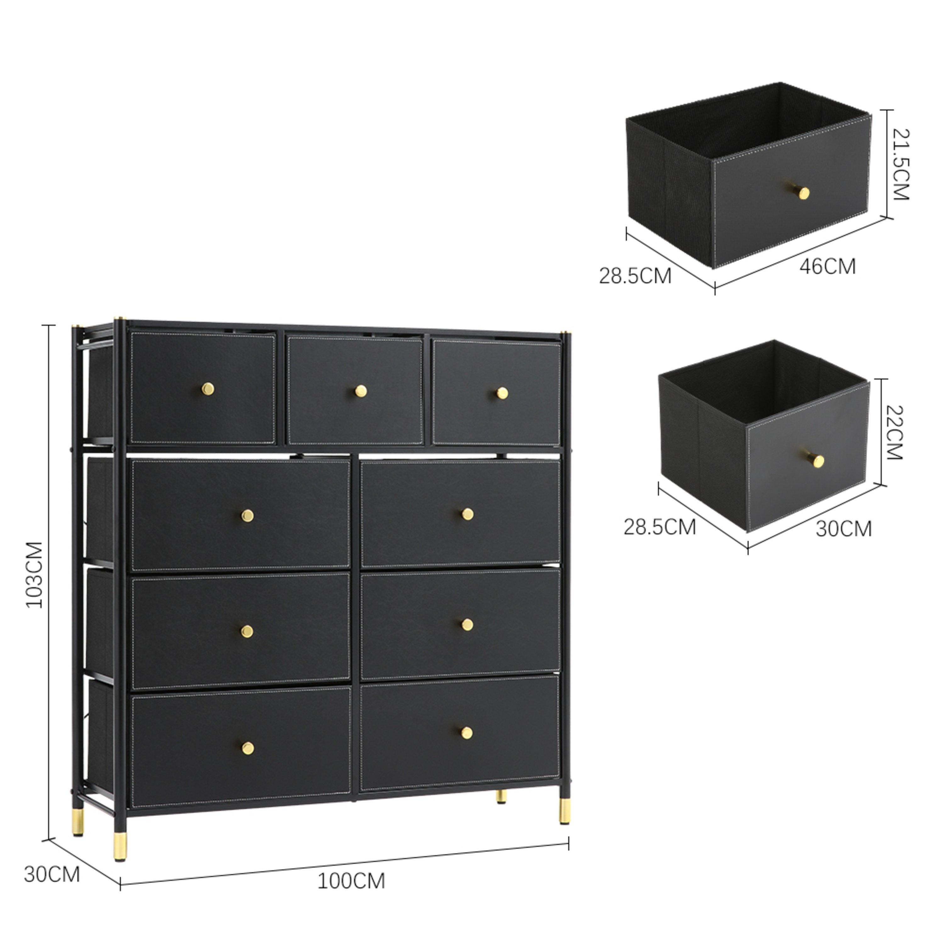 Blackgold - Kabinet UK - 9-Drawer Plastic Storage Cabinet - 12