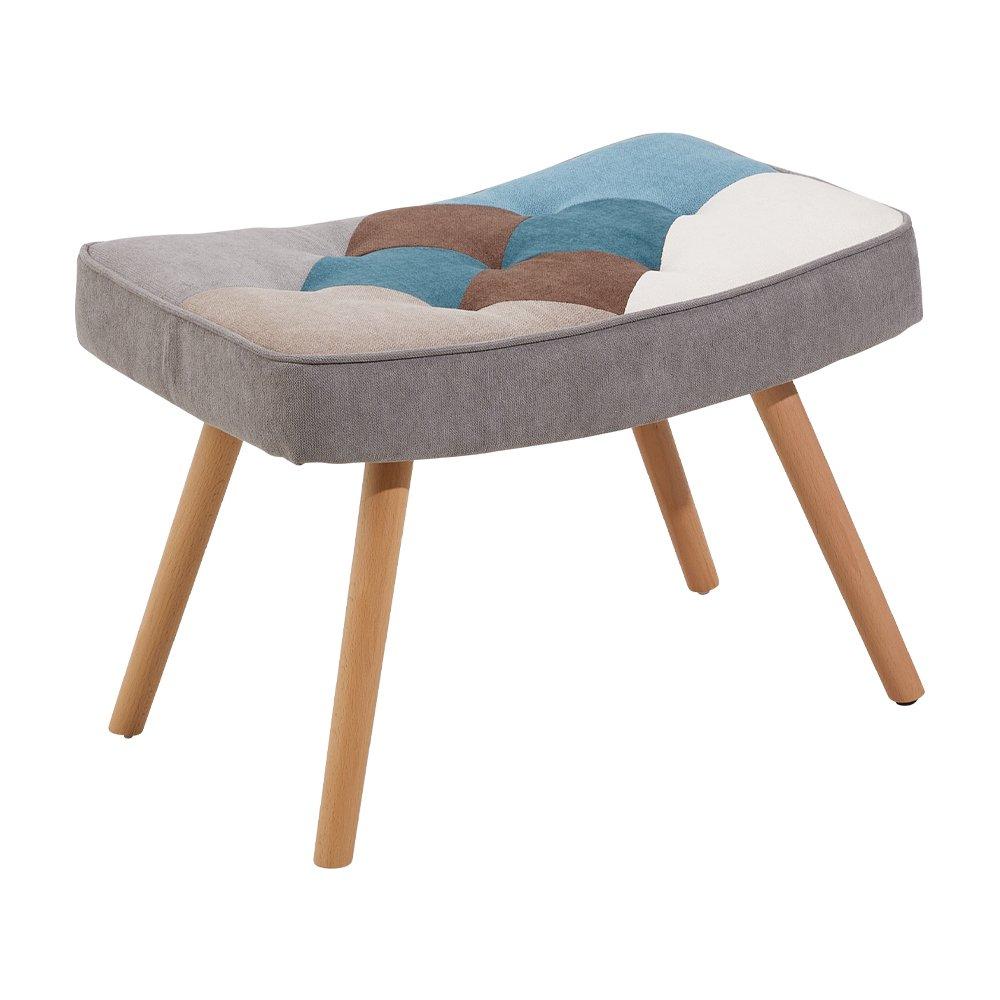 Multicoloured - Kabinet UK - Colour Block Upholstered Wingback Armchair - 4