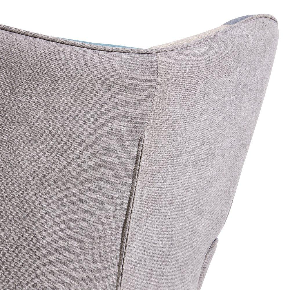 Multicoloured - Kabinet UK - Colour Block Upholstered Wingback Armchair - 7