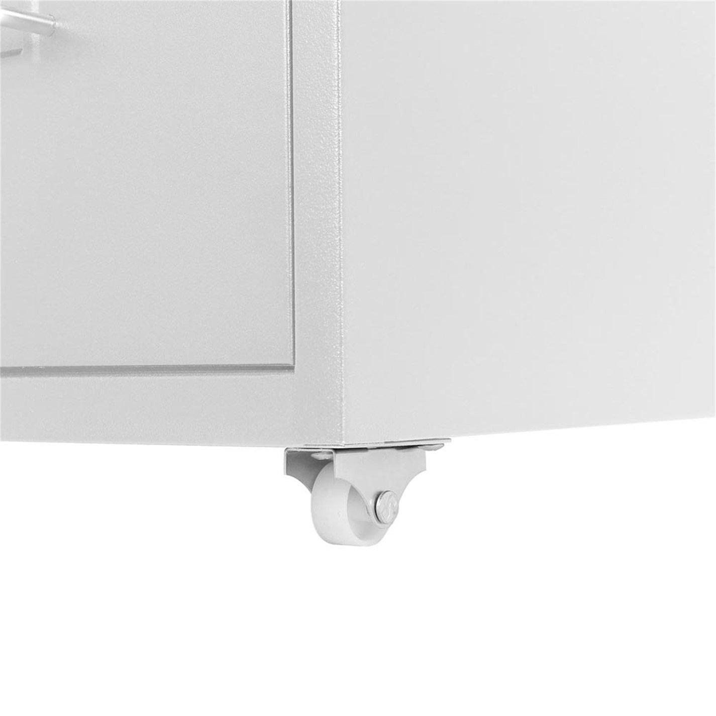 White - Kabinet UK - Vertical File Cabinet with Wheels 6 Drawers - 4