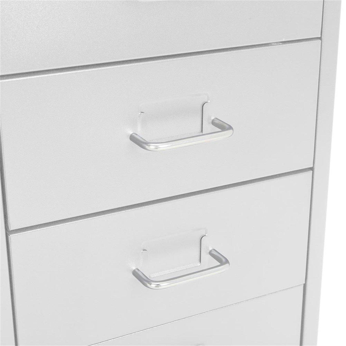 White - Kabinet UK - Vertical File Cabinet with Wheels 6 Drawers - 5