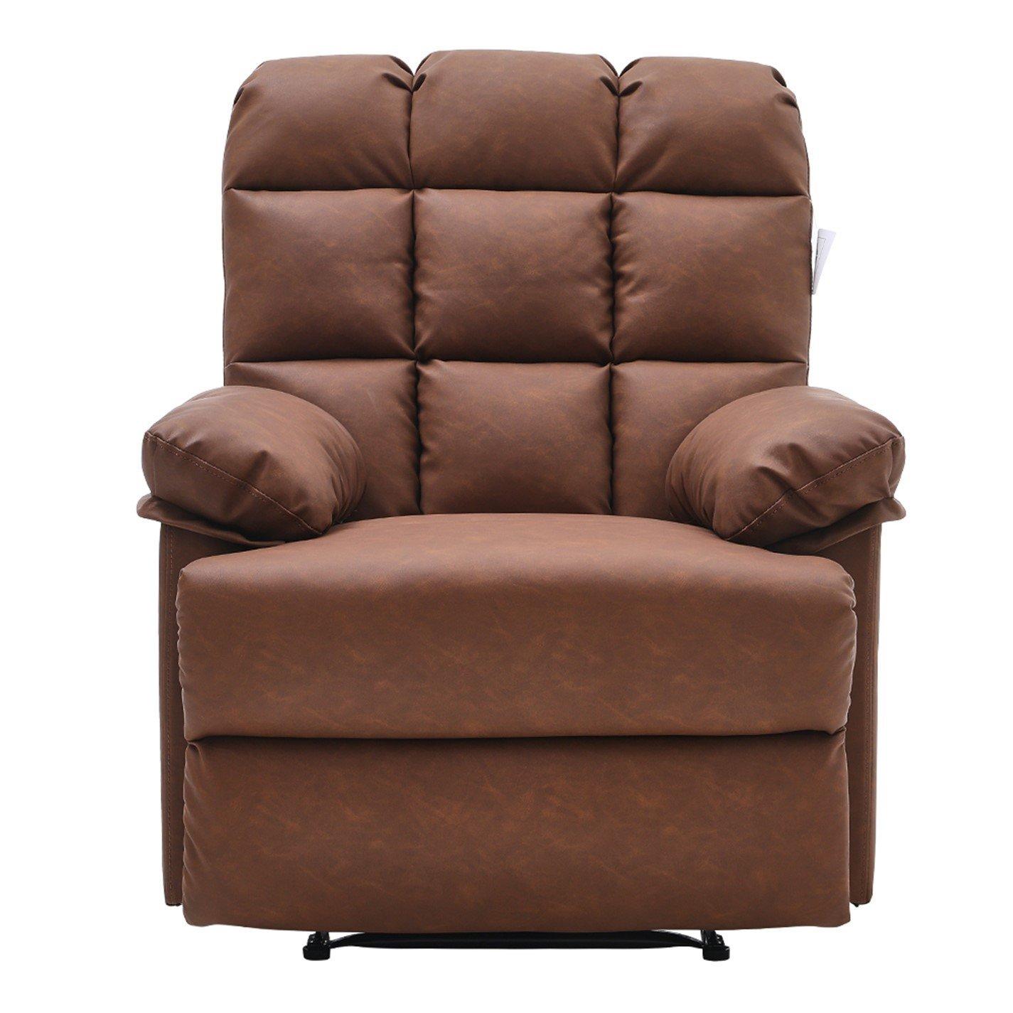 Brown - Kabinet UK - Faux Leather Upholstered Recliner Armchair - 2