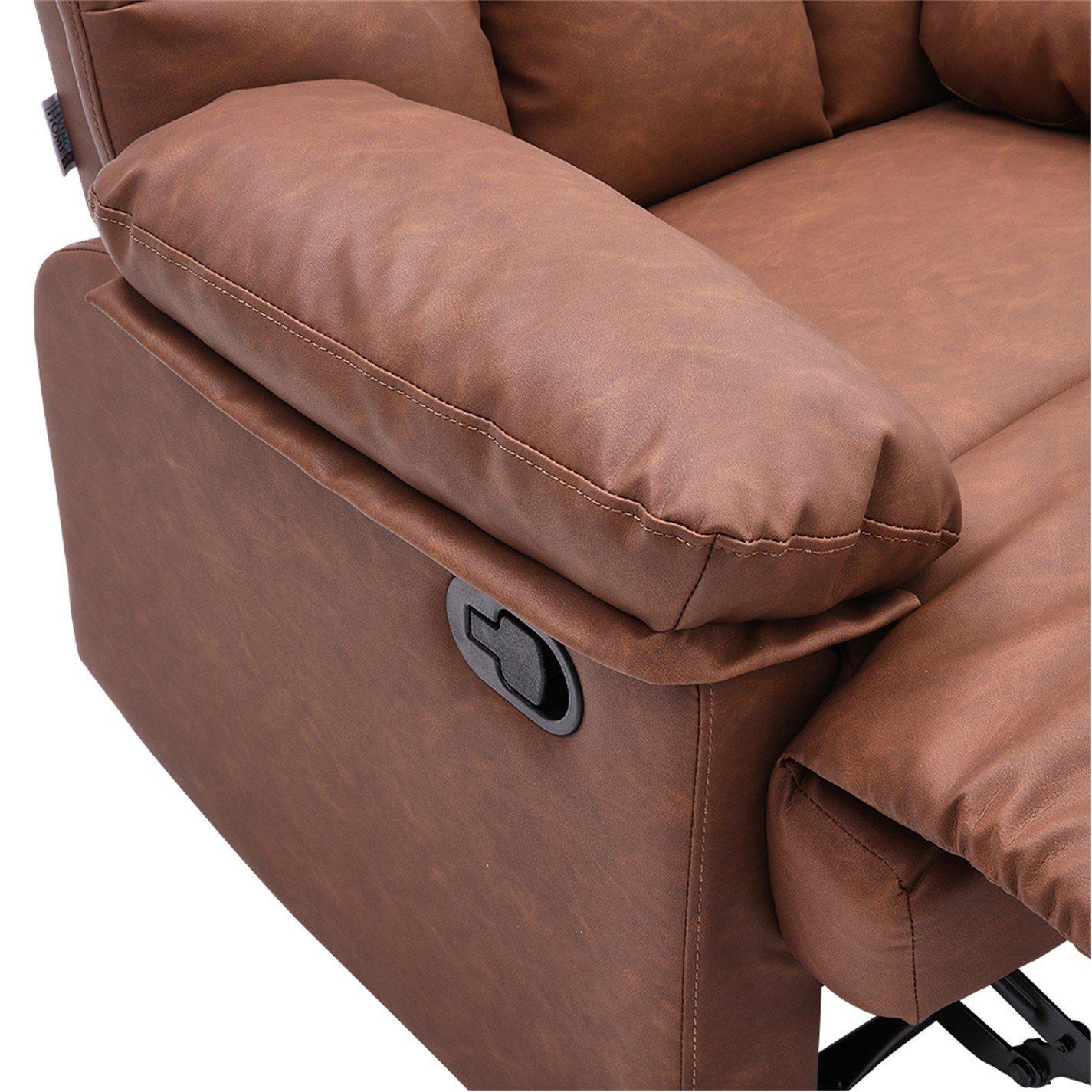 Brown - Kabinet UK - Faux Leather Upholstered Recliner Armchair - 6