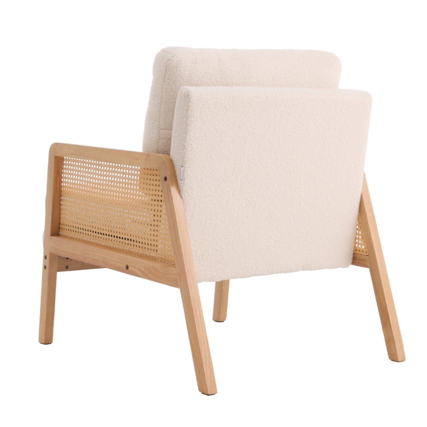 White - Kabinet UK - Cushioned Wood Armchair - 4