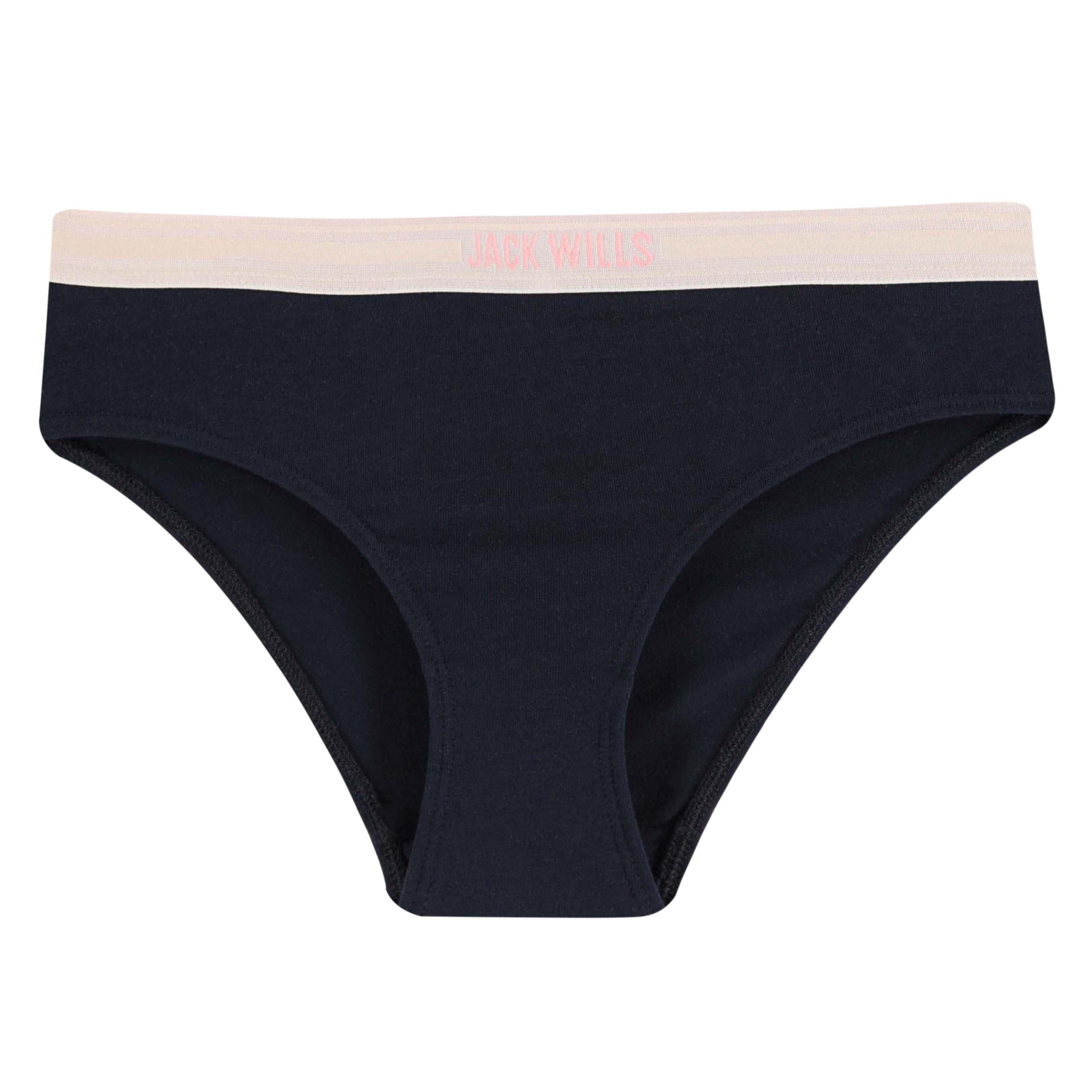 White/Grey/Blk - Jack Wills - Jack Girls Multipack Bikini Briefs 3 Pack - 3