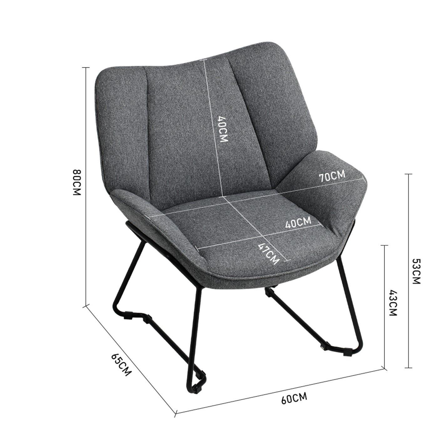 Grey - Kabinet UK - Minimalist Linen Armchair - 10