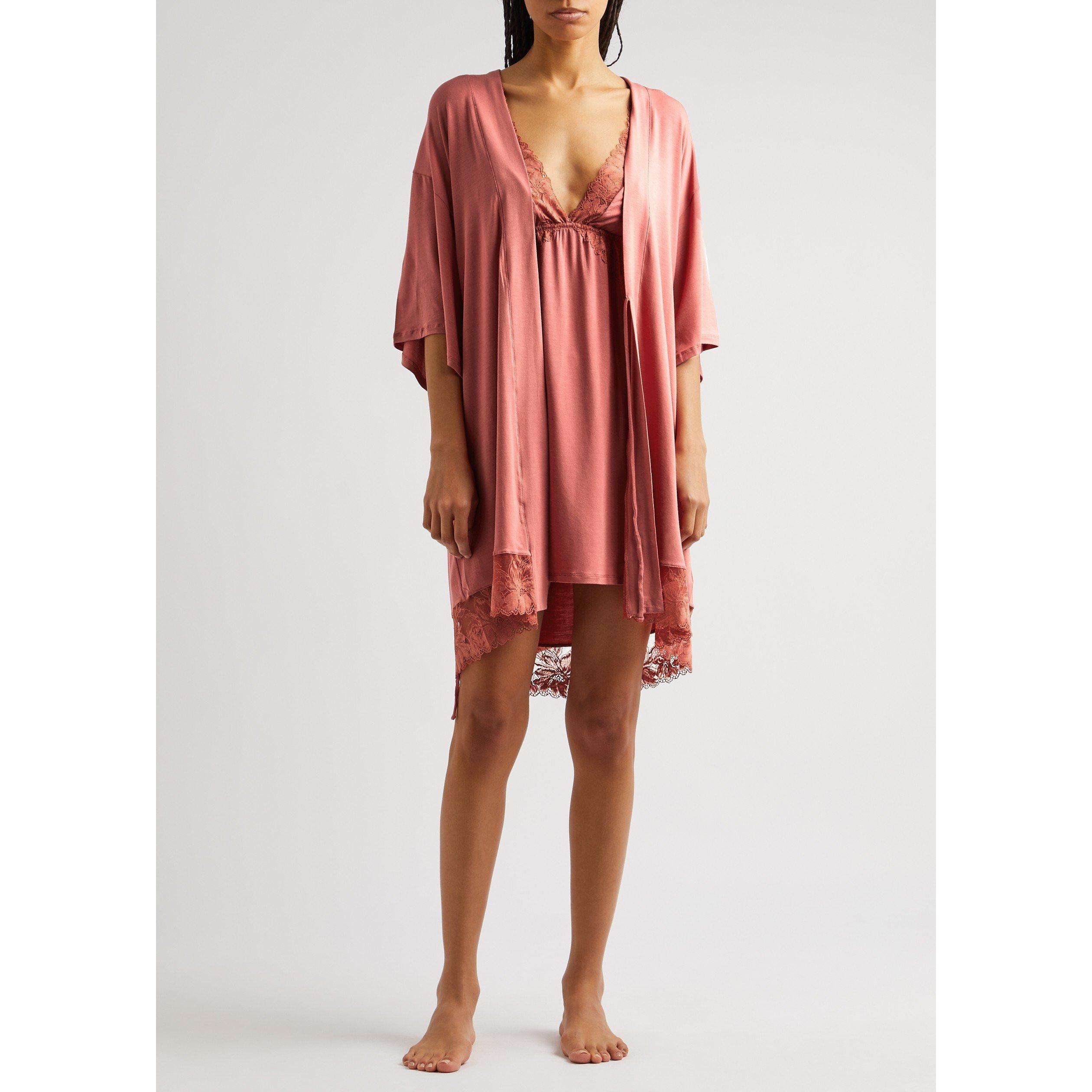 ROSE - Eberjey - R ROSALIA LACE HEM ROBE - 5