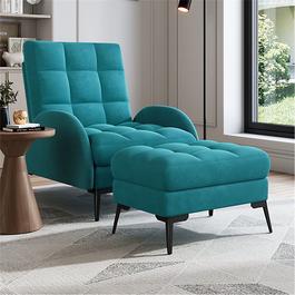 Cottonfy UK Leisure Recliner Armchair and Ottoman Set