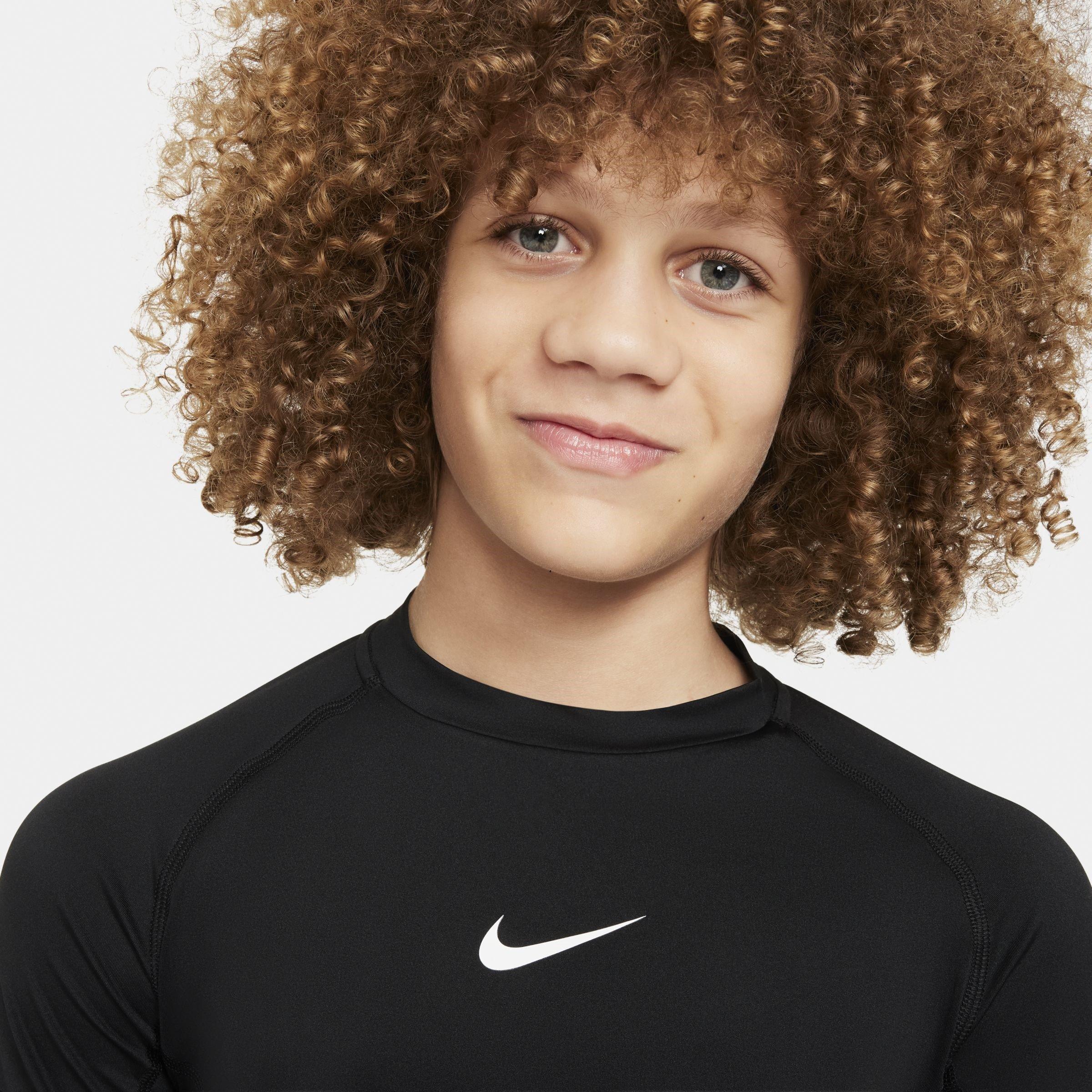 Black - Nike - Pro Big Kids' (Boys') Dri-FIT Long-Sleeve Top - 3