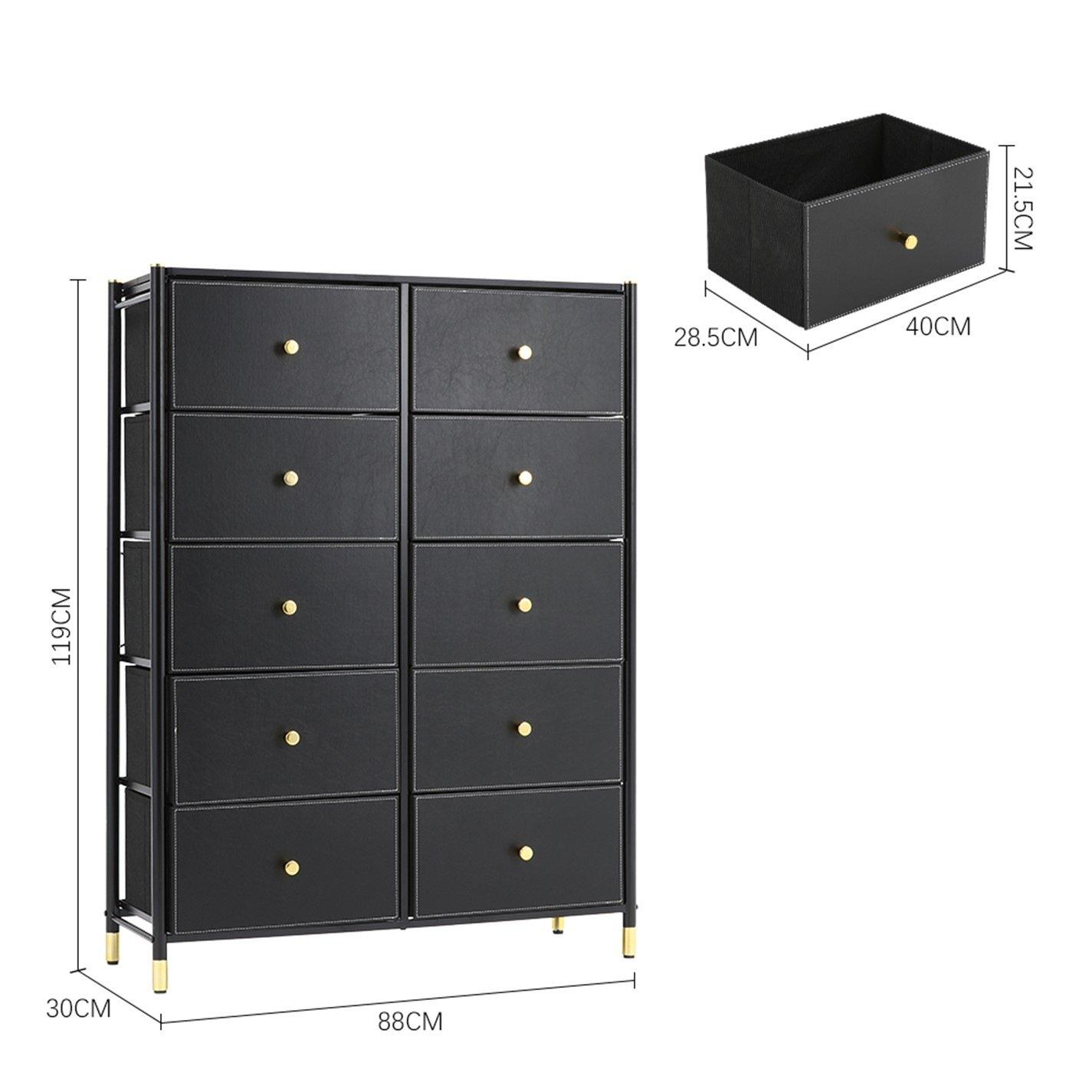 Blackgold - Kabinet UK - 10-Drawer Plastic Storage Cabinet - 11