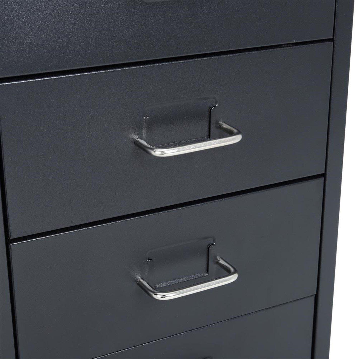 Black - Kabinet UK - 5-Drawer Vertical File Cabinet with Wheels - 7