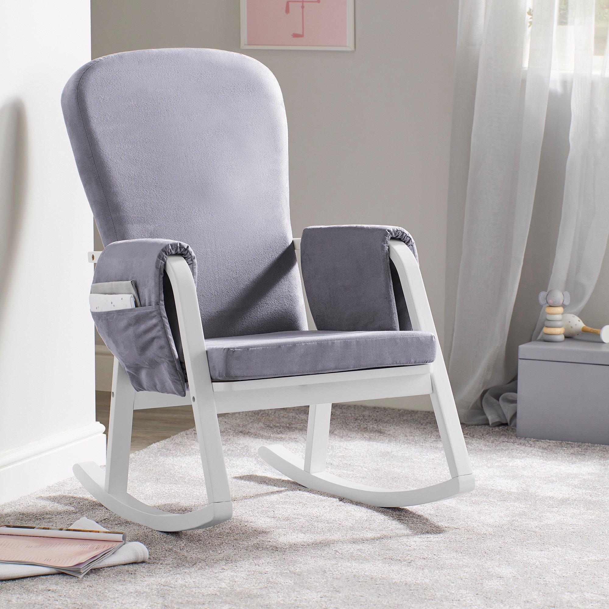Ickle Bubba  Newborn Dursley Rocking Chair - Pearl Grey - one