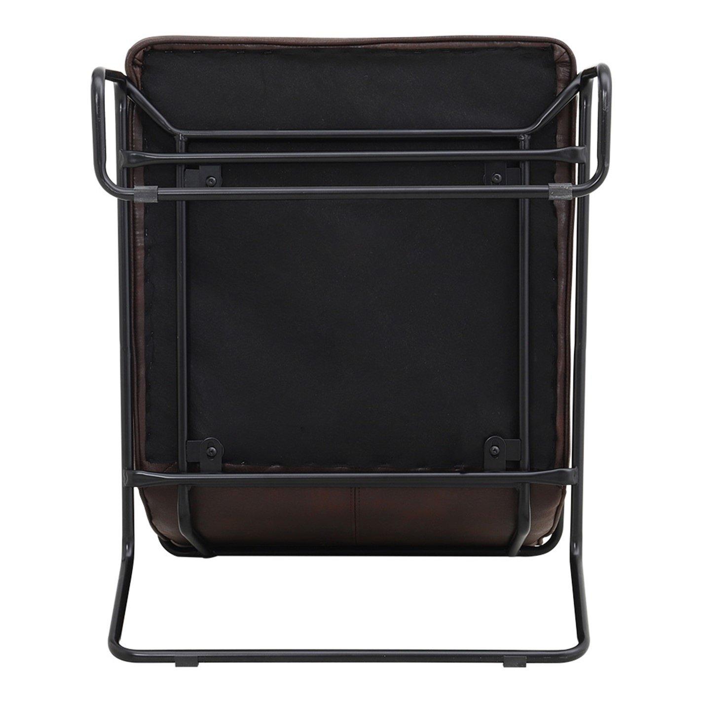 Brown - Kabinet UK - Mid-Century PU leather Linen Armchair - 8