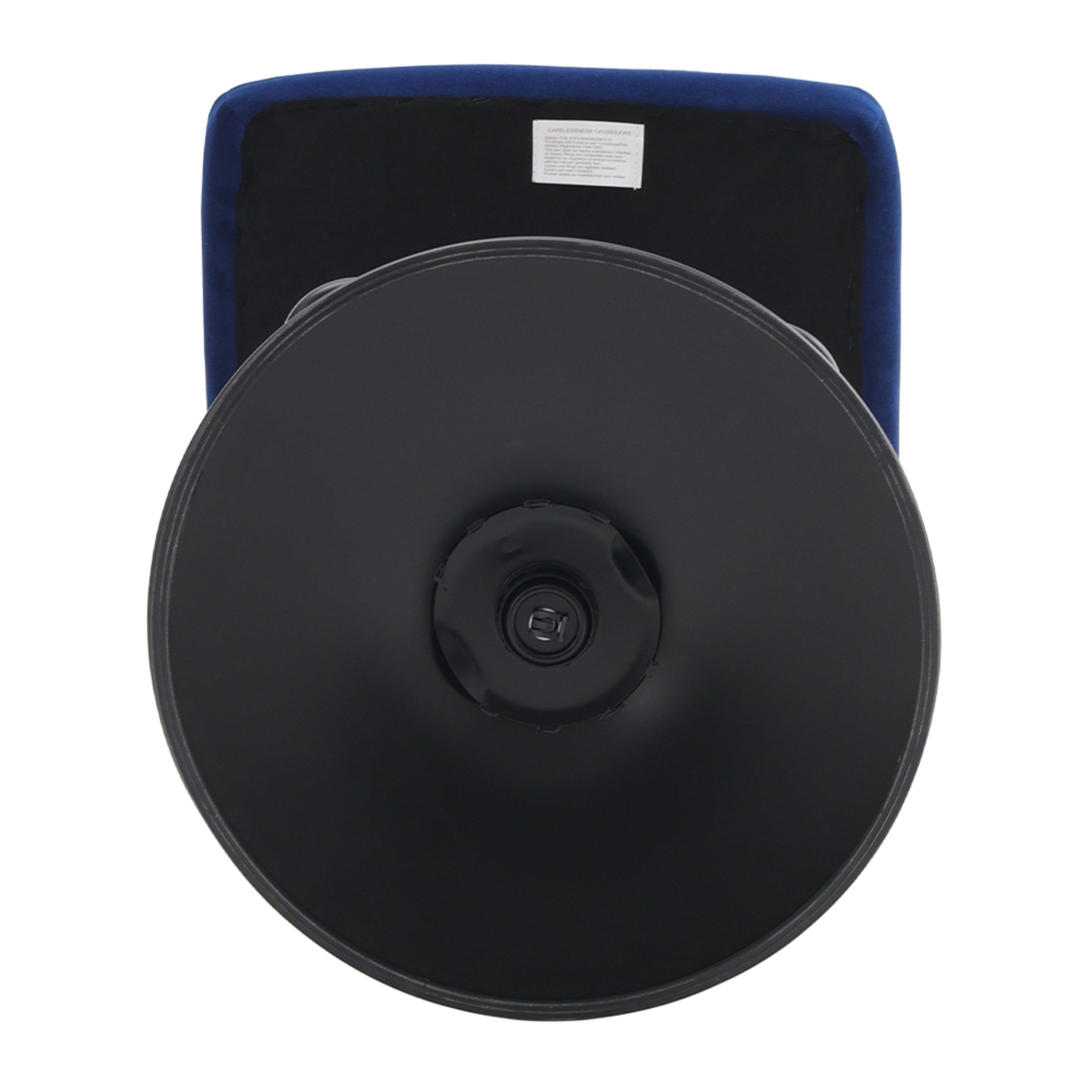 Blue - Kabinet UK - 2 Pcs Velvet Upholstery Bar Stools - 7