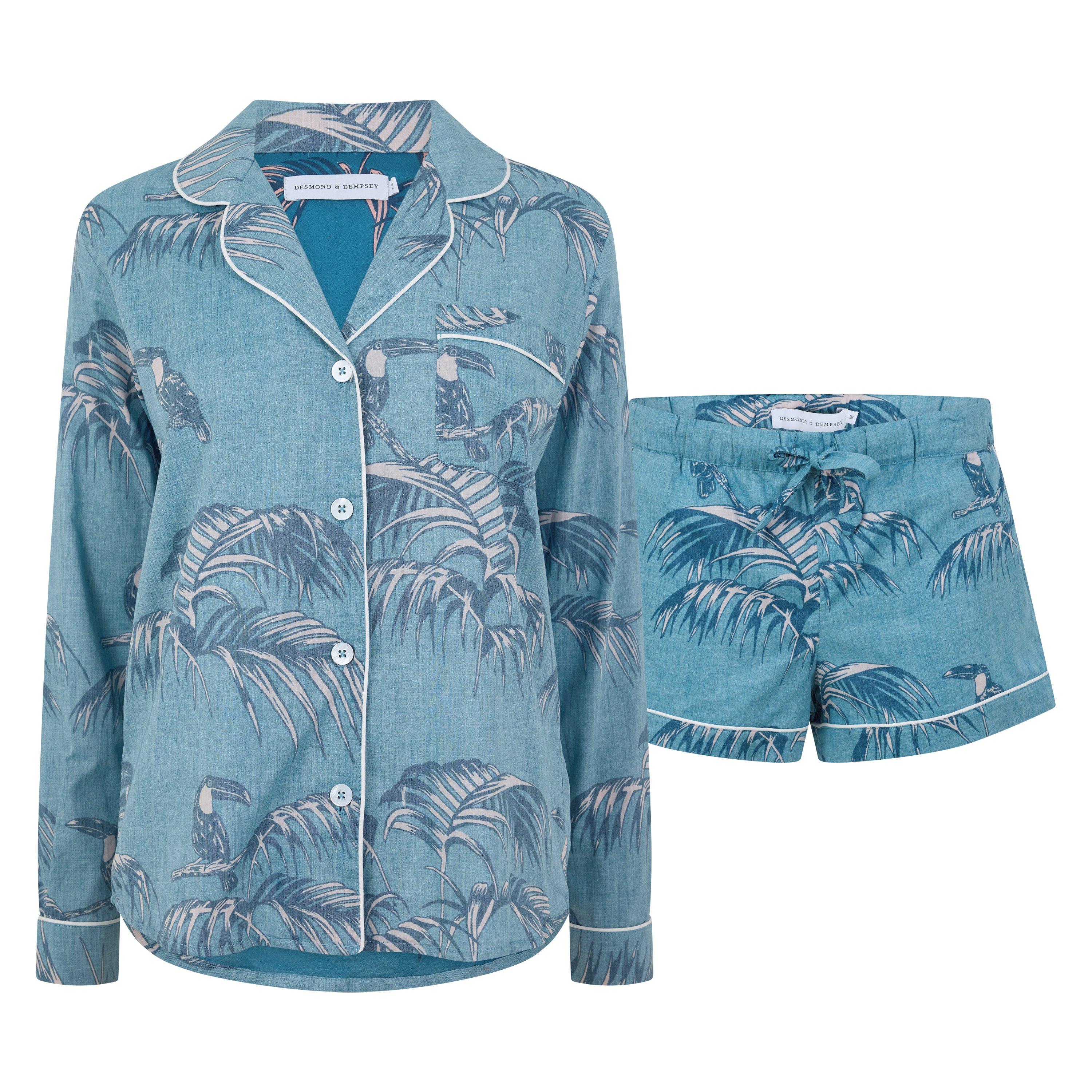 BLUE AND OTHER - Desmond and Dempsey - LS BOCAS SIG SHORT PJ SET - 1