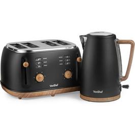 VonShef Kettle And 4 Slice Toaster Set