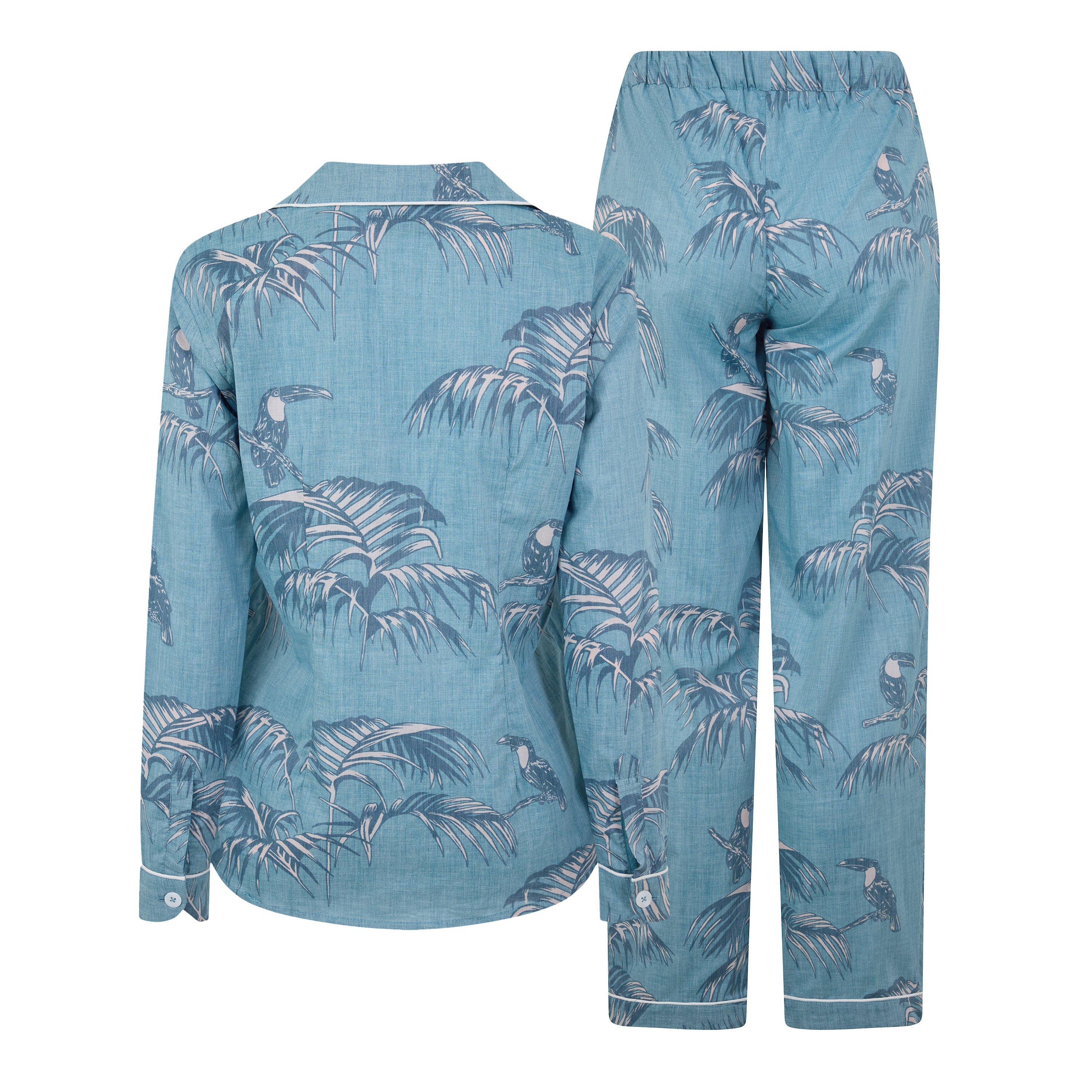 BLUE AND OTHER - Desmond and Dempsey - LS BOCAS SIG LONG PJ SET - 2