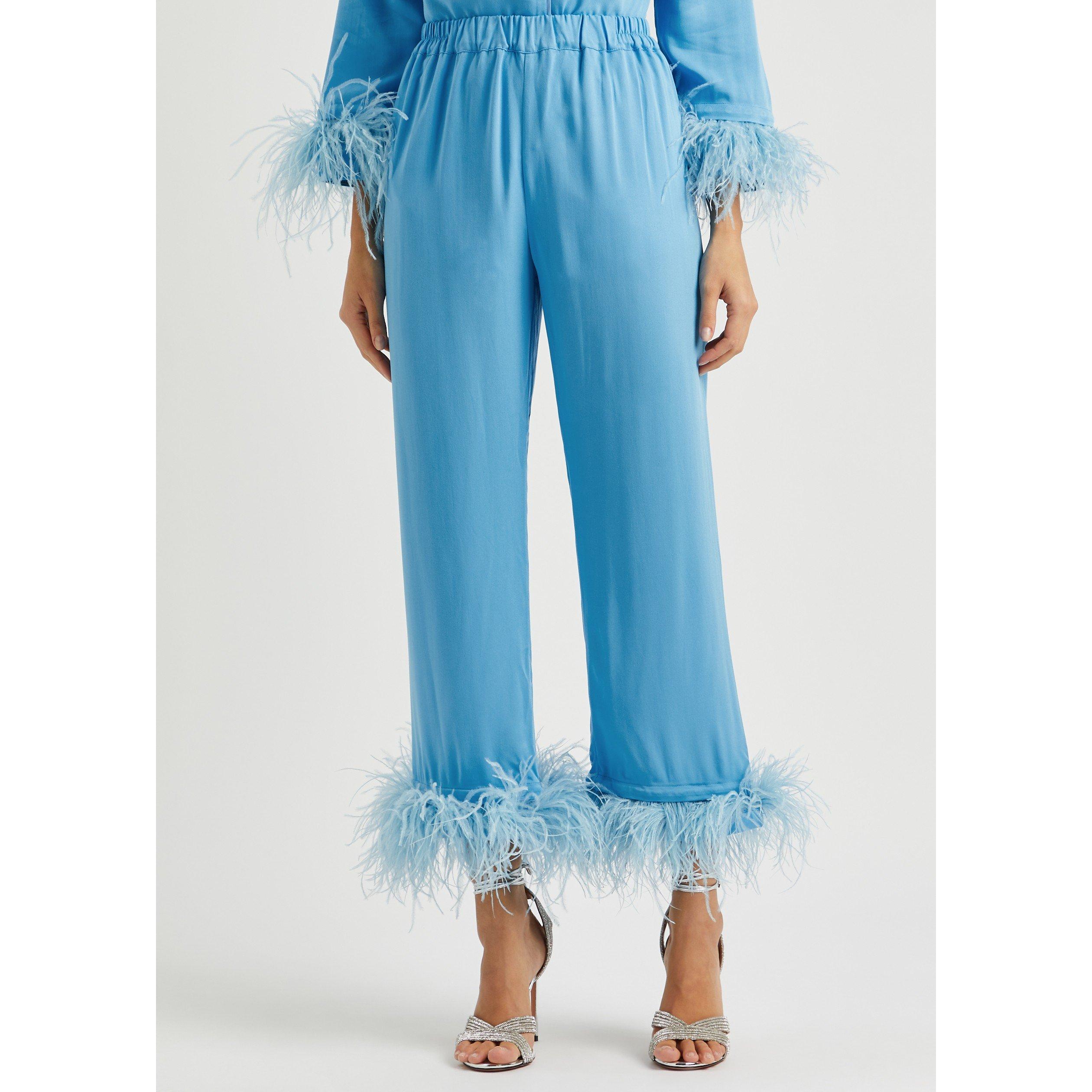 BLUE - Sleeper - PJ PARTY DBL FEATHER PJAMA SET - 2