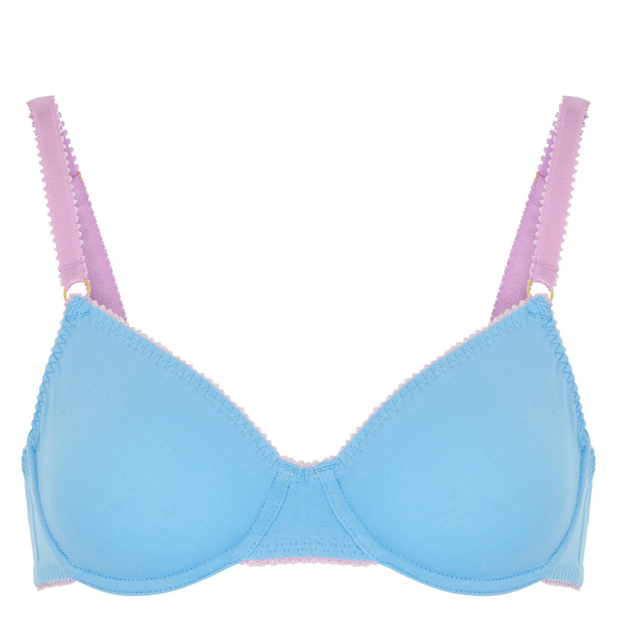 BLUE - Dora Larsen - PEONY COTTON UNDERWIRE BRA - 1