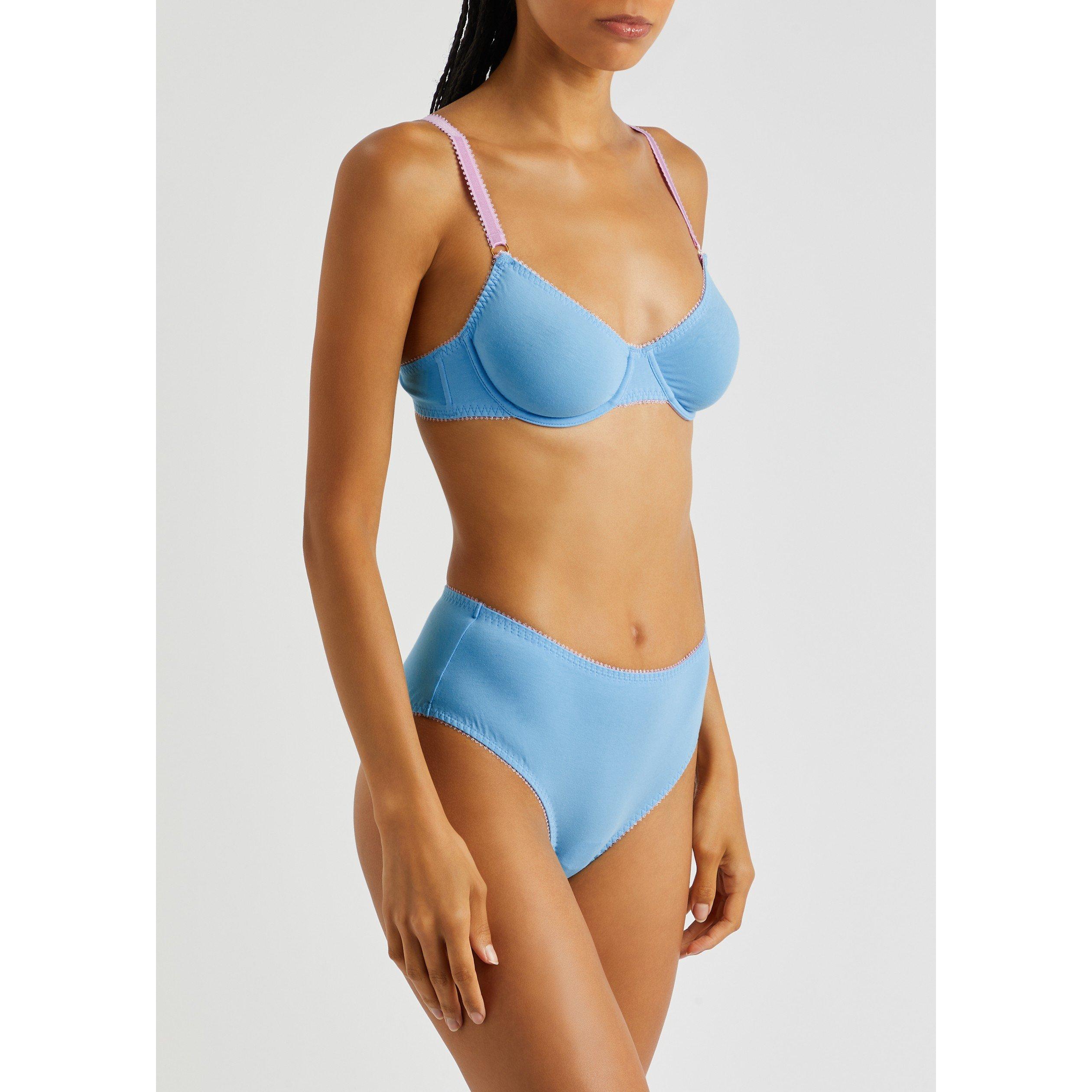 BLUE - Dora Larsen - PEONY COTTON UNDERWIRE BRA - 2