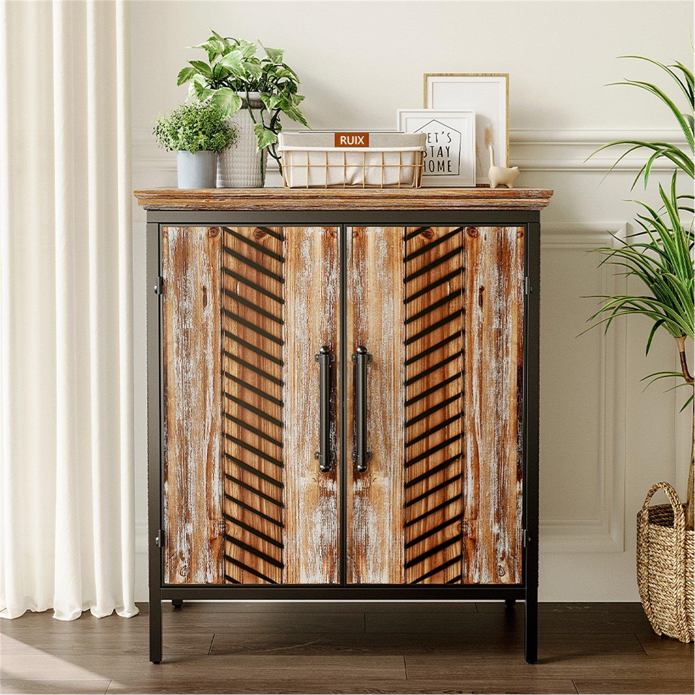 Oak - Kabinet UK - Classic Wooden Storage Cabinet Console Cabinet - 2