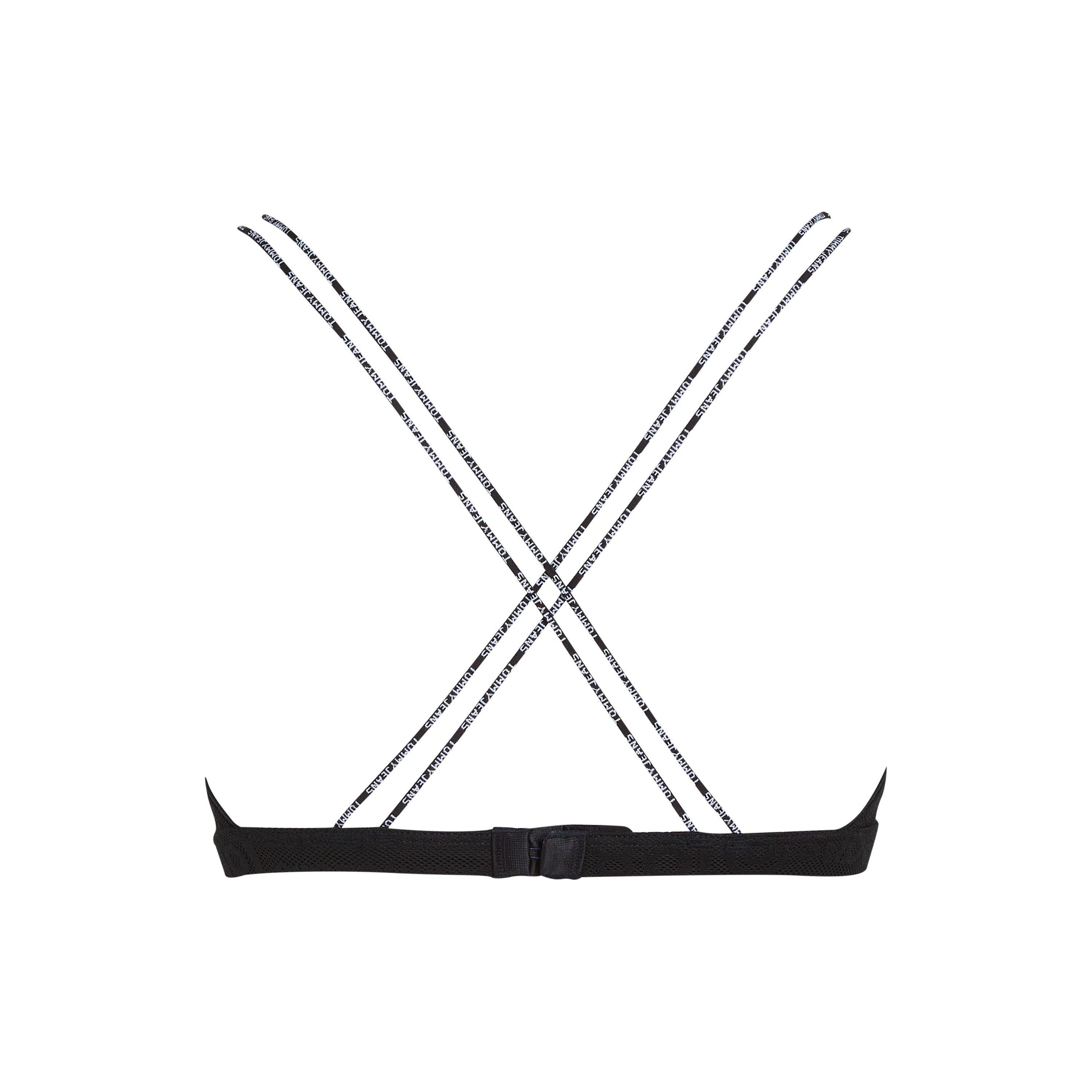 Preto - Tommy Hilfiger - All Over Print Lace Triangle Bralette - 6