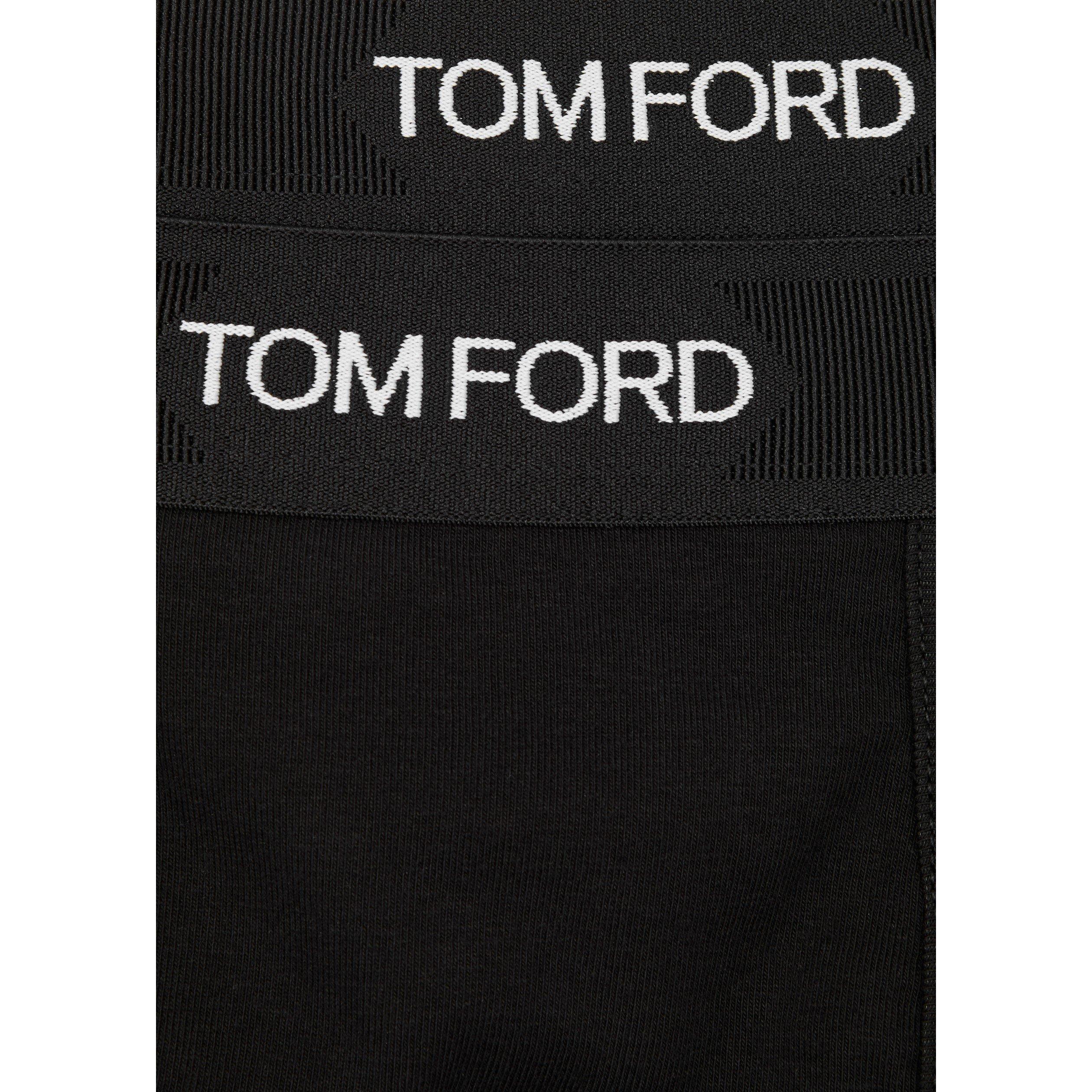 BLACK - Tom Ford - TF COTTON JERSEY STRECH BOXER - 2