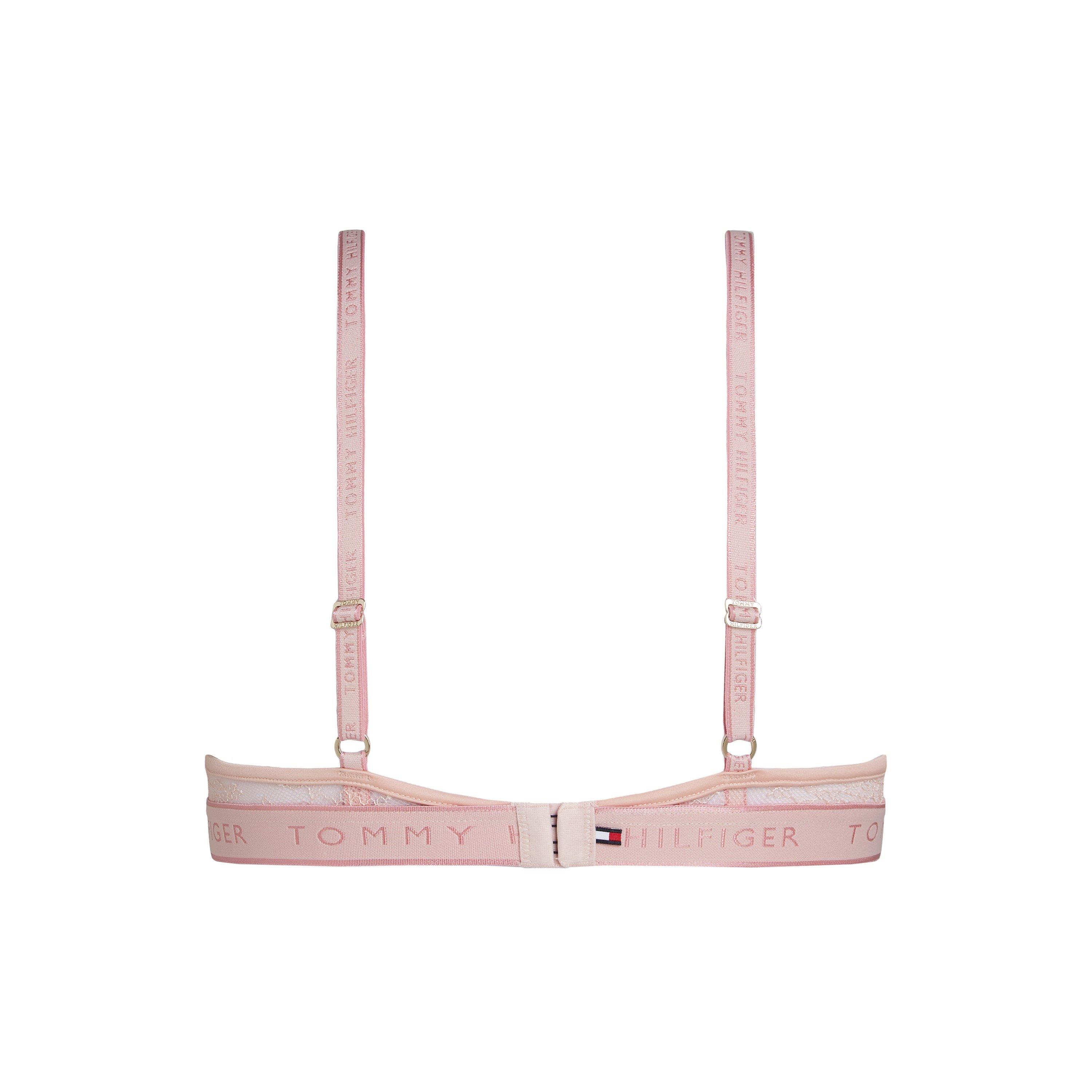 Whimsy Pink - Rosa Caprichoso - Tommy Hilfiger - Women's Unlined Triangle Bralette - 6