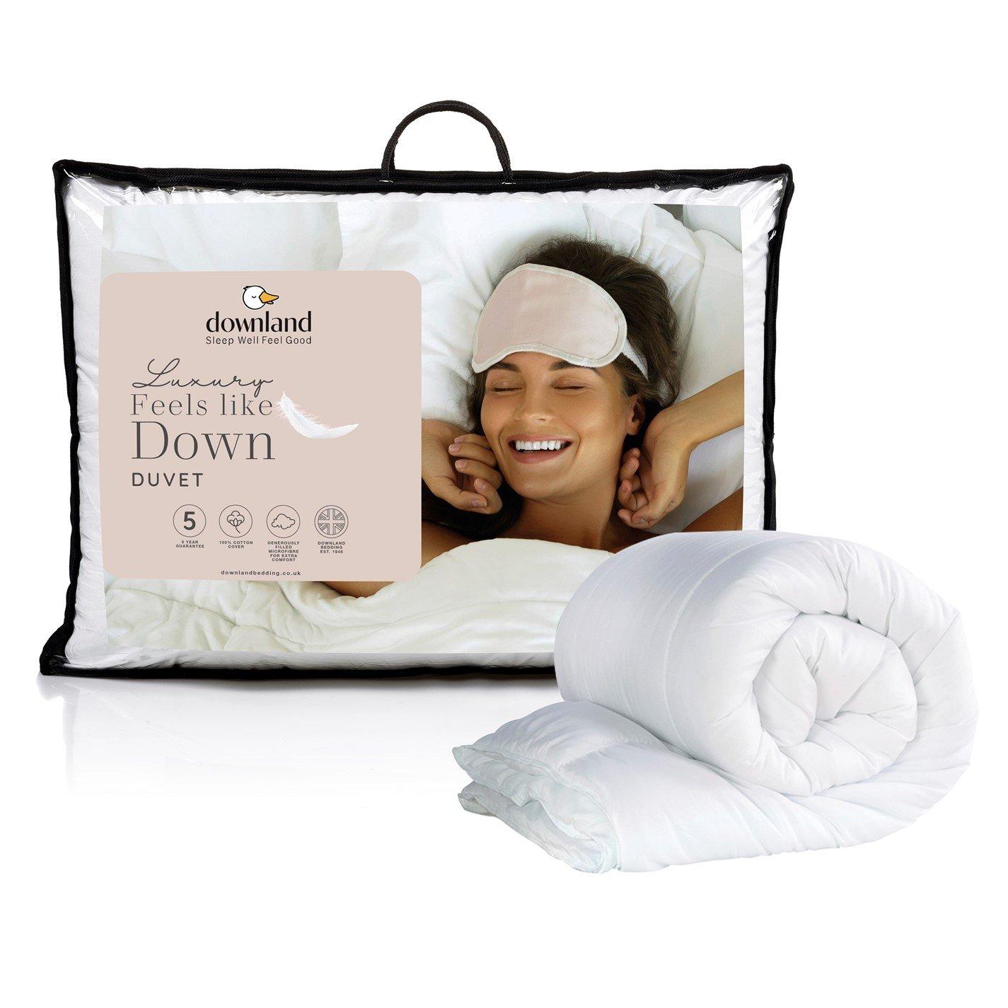 White - Downland - Luxury Cotton Feels Like Down 10.5 tog Duvet - 1