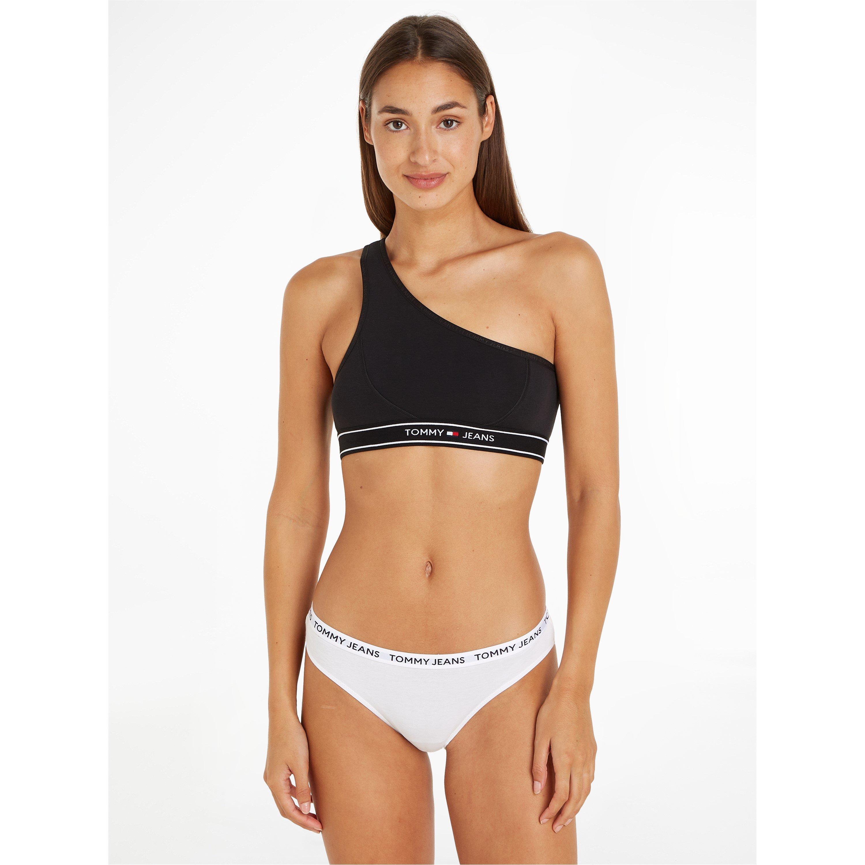 Black - Tommy Hilfiger - Asymmetrical Unlined Bralette - 3