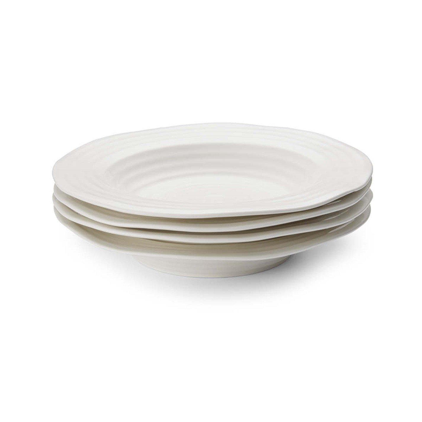 White - Portmeirion - Sophie Conran Rimmed Soup Plate Set of 4 White - 1