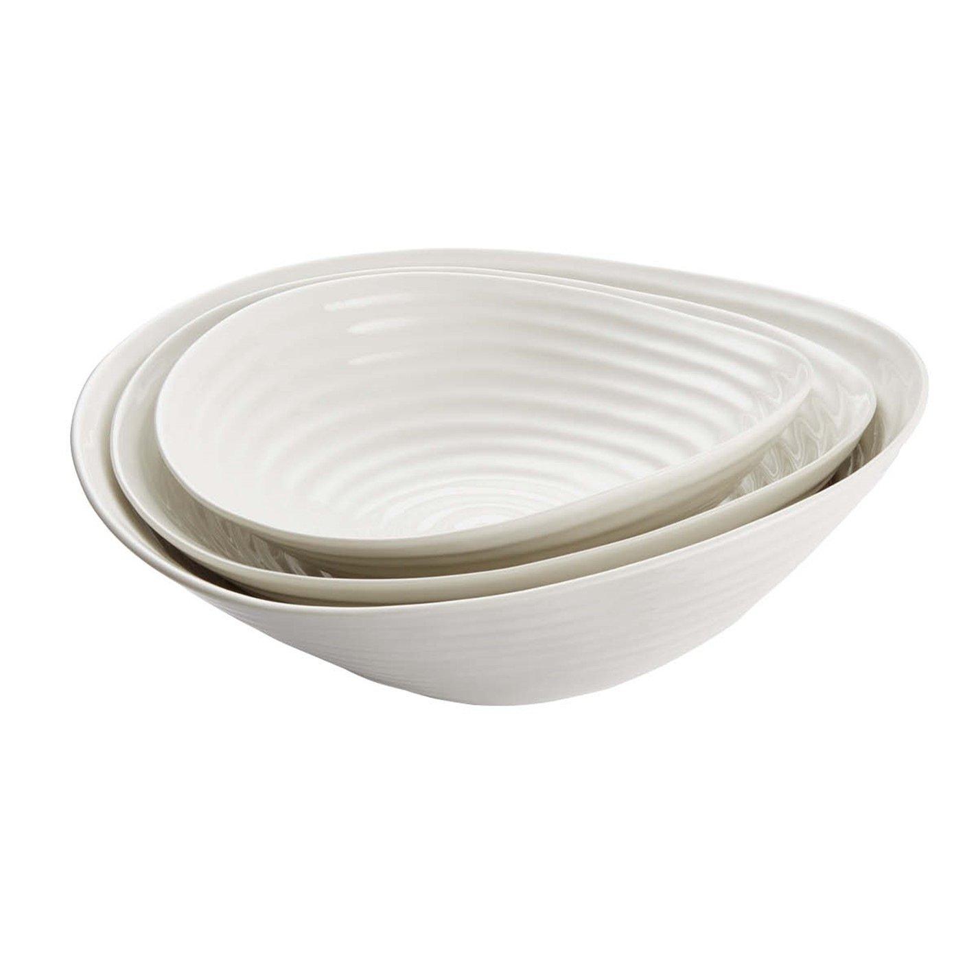White - Portmeirion - Sophie Conran Set of 3 Salad Bowls White - 2