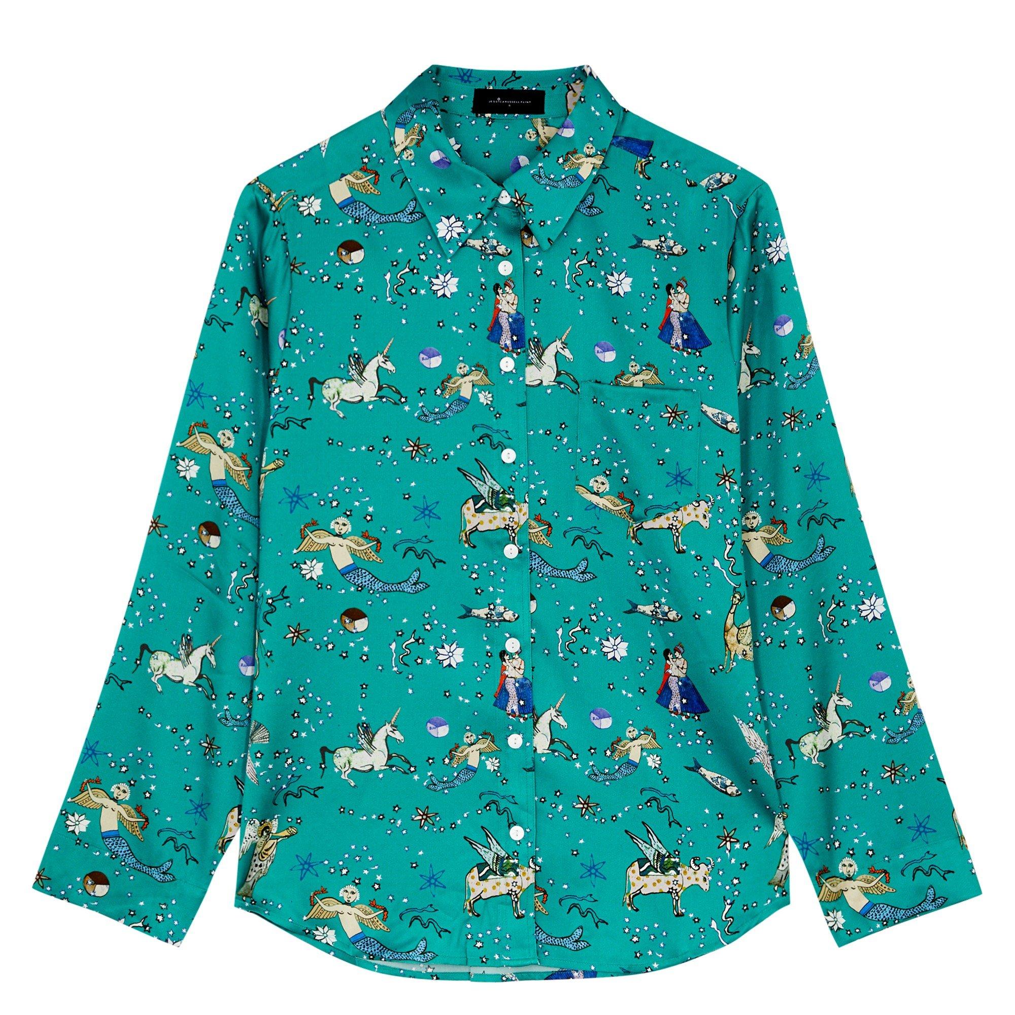 TEAL - Jessica Russell Flint - PJT NOWRUZ FANTSY LGSLV PJ TOP - 1