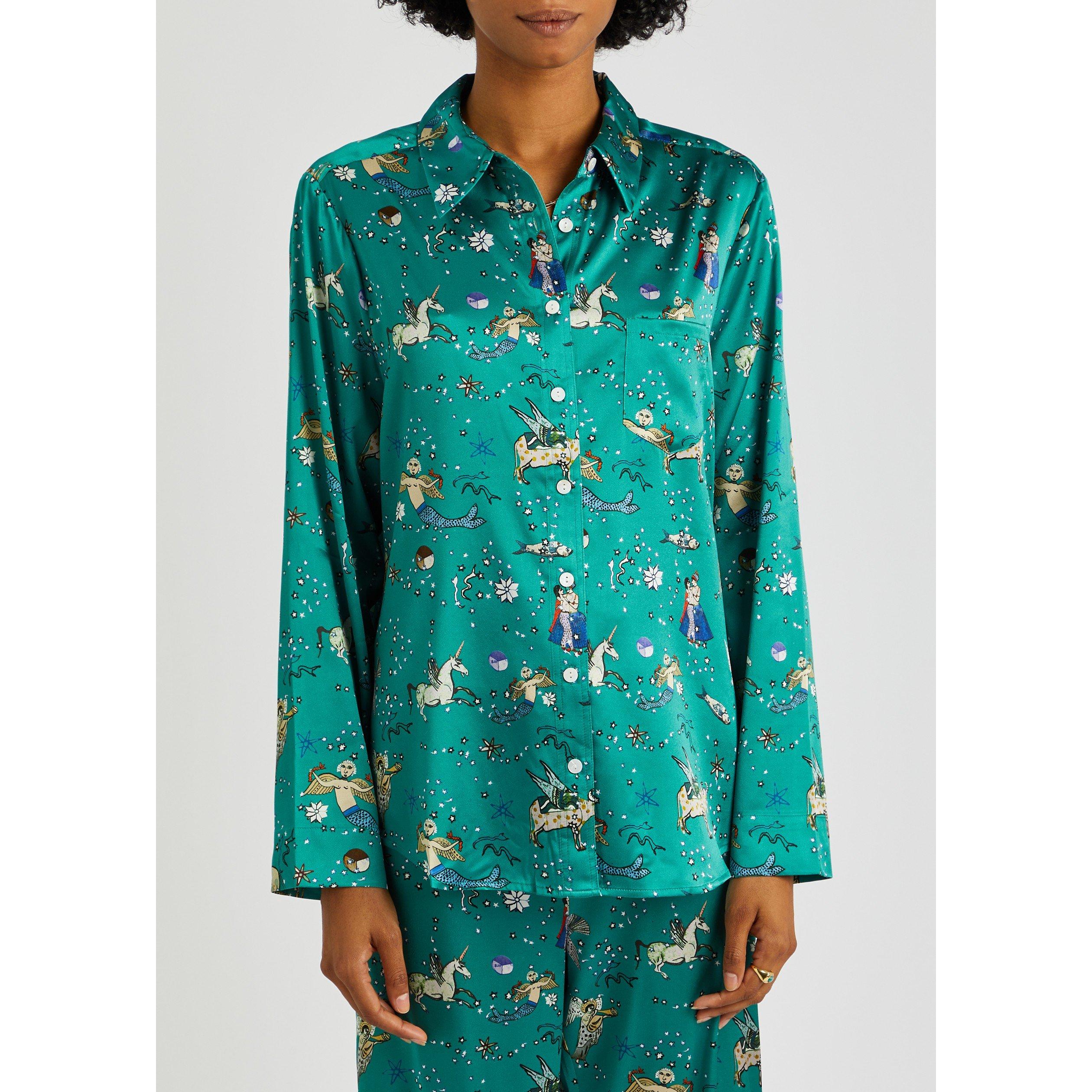 TEAL - Jessica Russell Flint - PJT NOWRUZ FANTSY LGSLV PJ TOP - 2