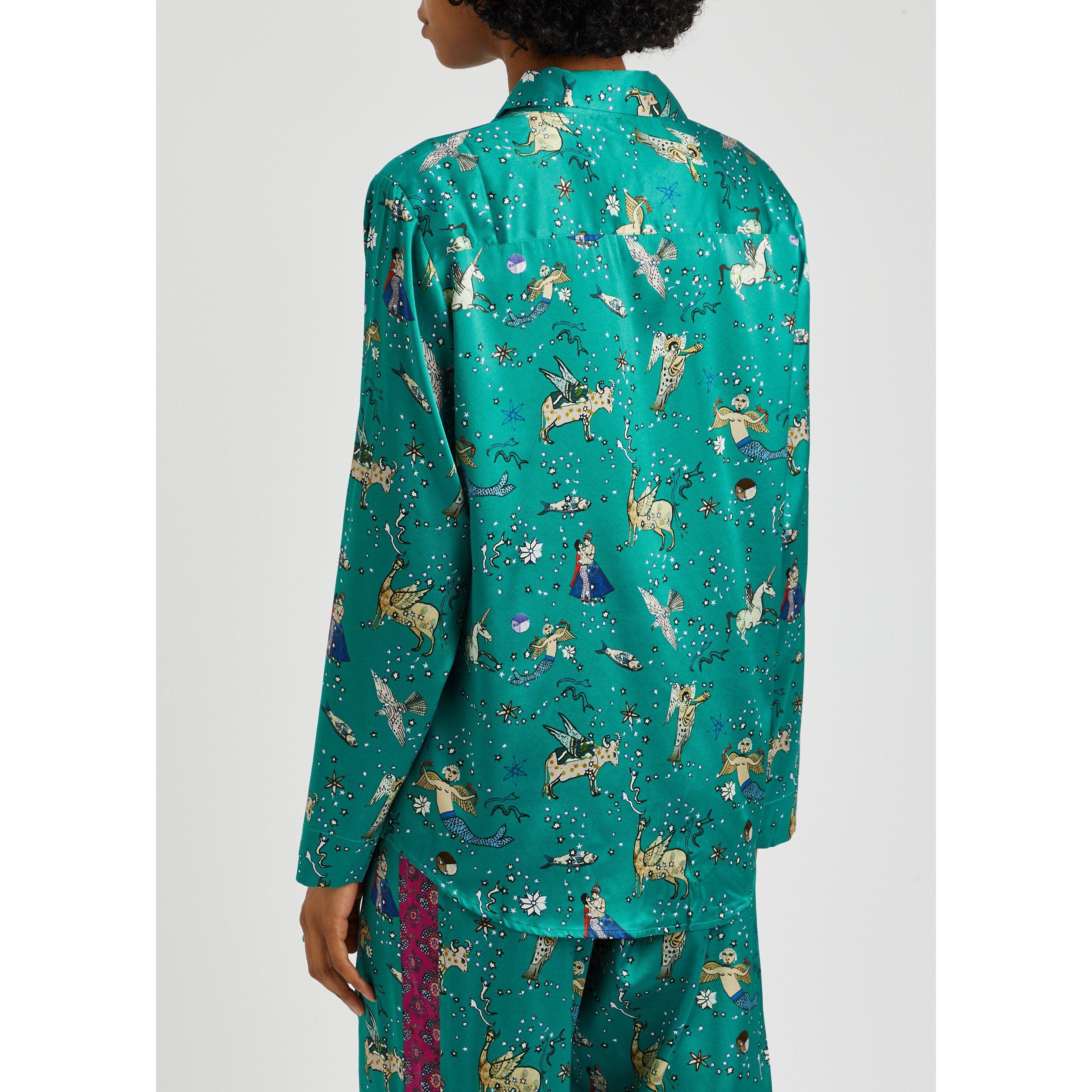 TEAL - Jessica Russell Flint - PJT NOWRUZ FANTSY LGSLV PJ TOP - 3