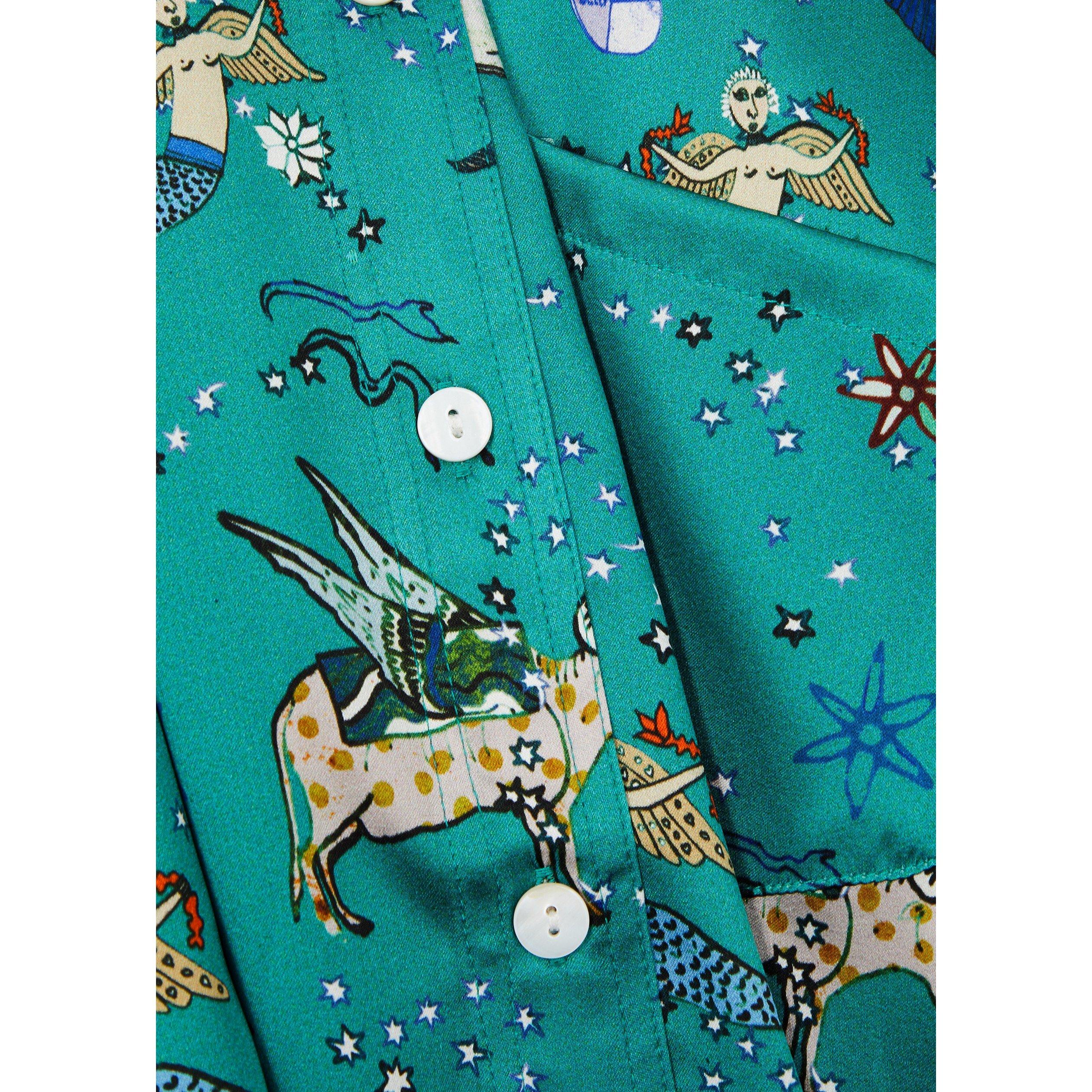 TEAL - Jessica Russell Flint - PJT NOWRUZ FANTSY LGSLV PJ TOP - 4