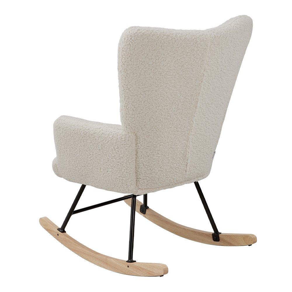 White - Kabinet UK - Tufted Upholstered Rocking Chair - 4