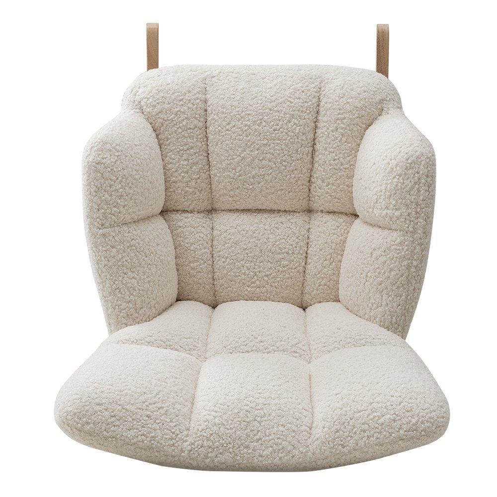 White - Kabinet UK - Tufted Upholstered Rocking Chair - 6
