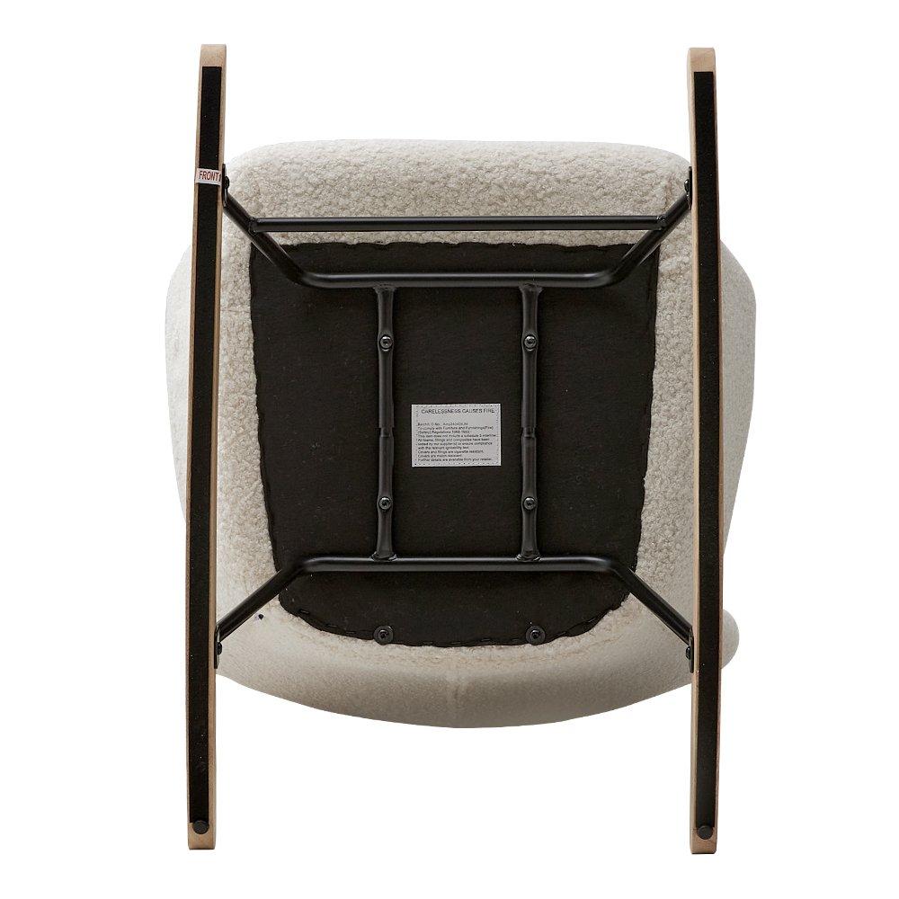 White - Kabinet UK - Tufted Upholstered Rocking Chair - 7