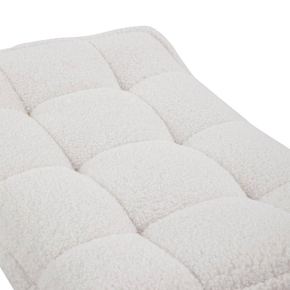 White - Kabinet UK - Minimal Comfy Chair with Footstool Set - 6