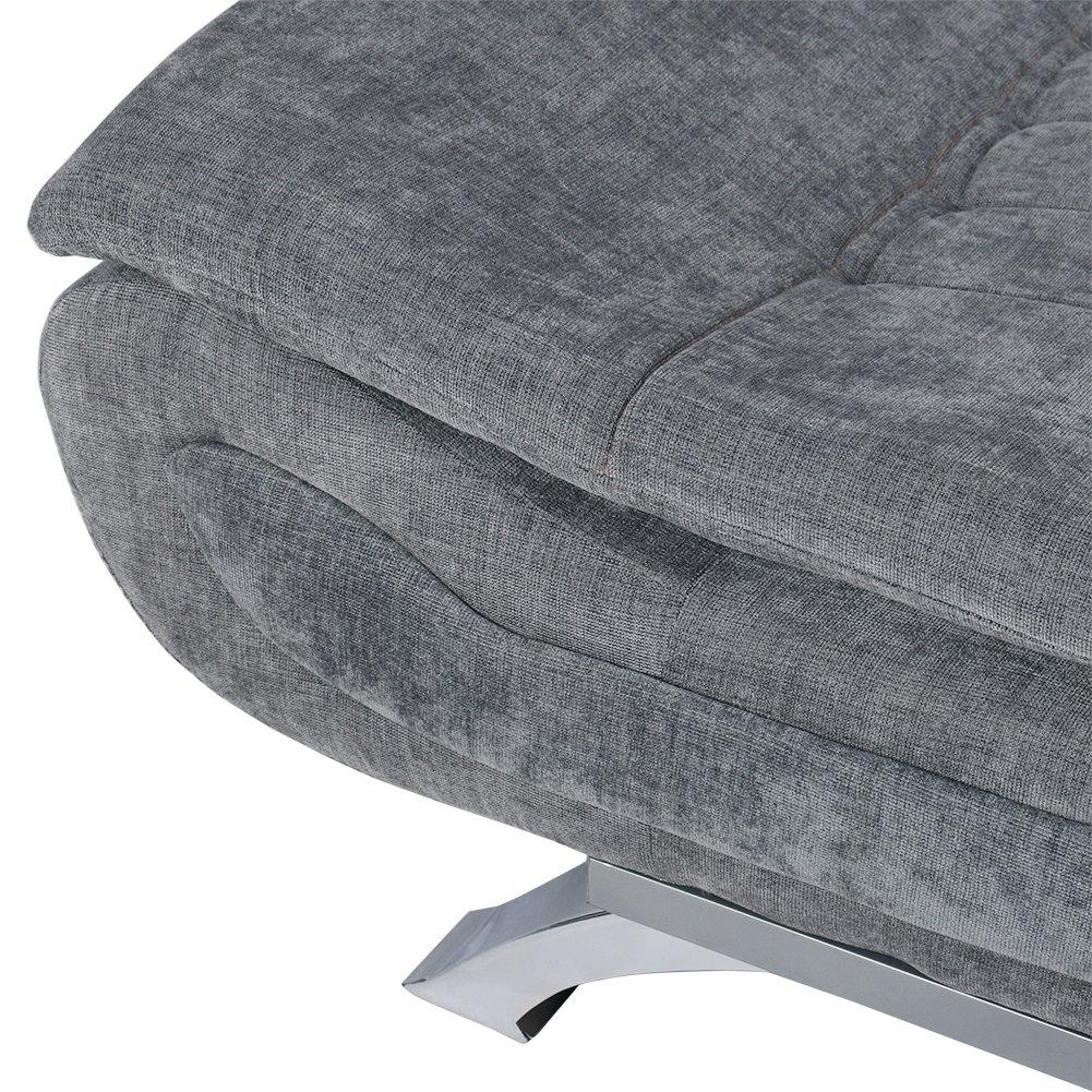 Grey - Kabinet UK - 2-Seat Convertible Sofa Bed with Pillows - 6