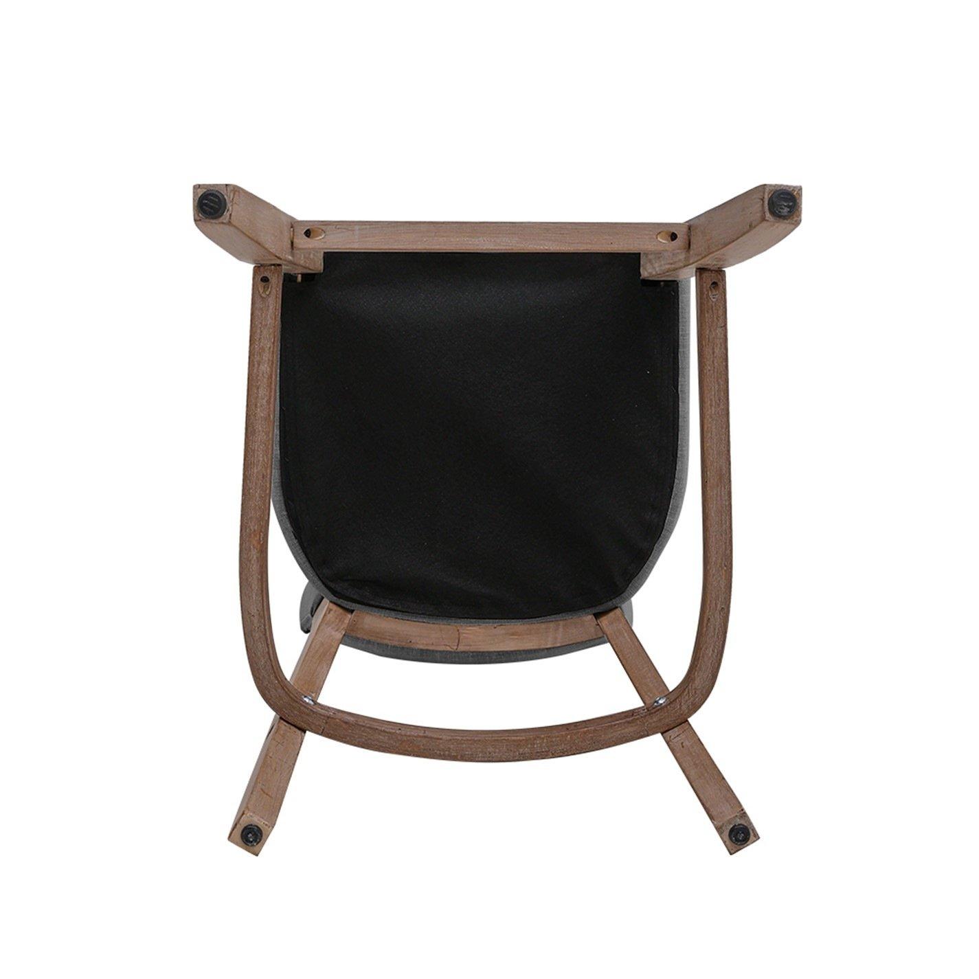 Light Grey - Kabinet UK - Set of 2 Linen Bar Stool Bar Height - 7