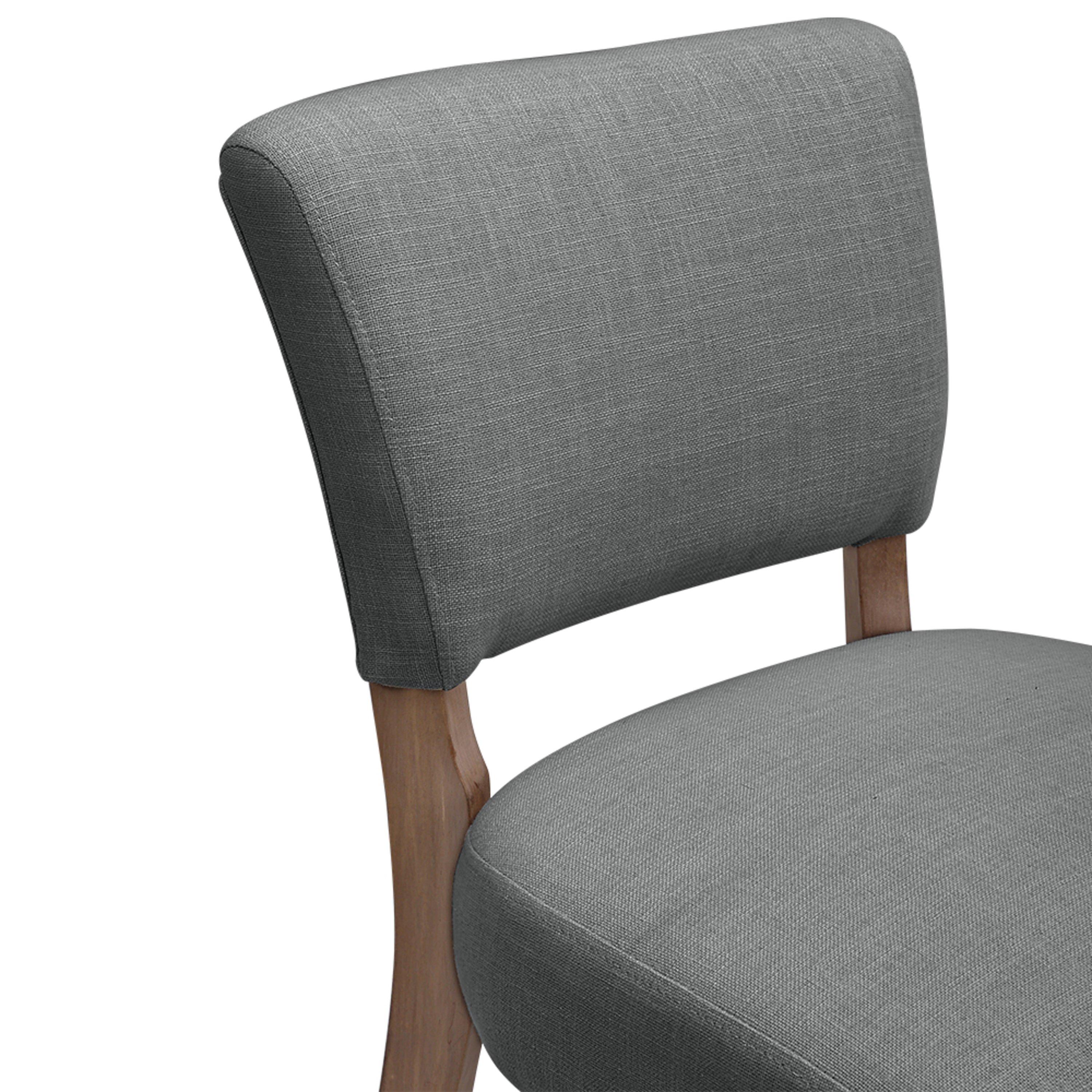 Light Grey - Kabinet UK - Set of 2 Linen Bar Stool Bar Height - 10