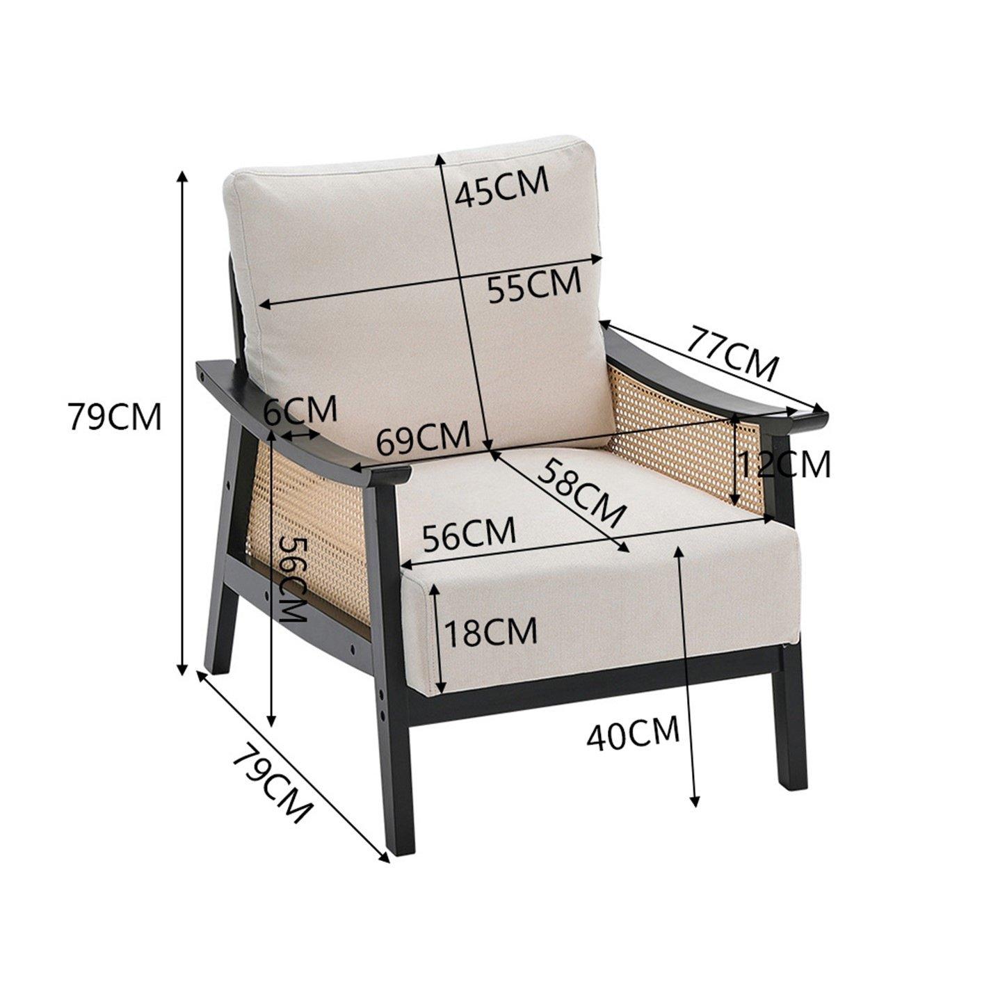 Beige - Kabinet UK - Mid Century Rattan Chair - 12