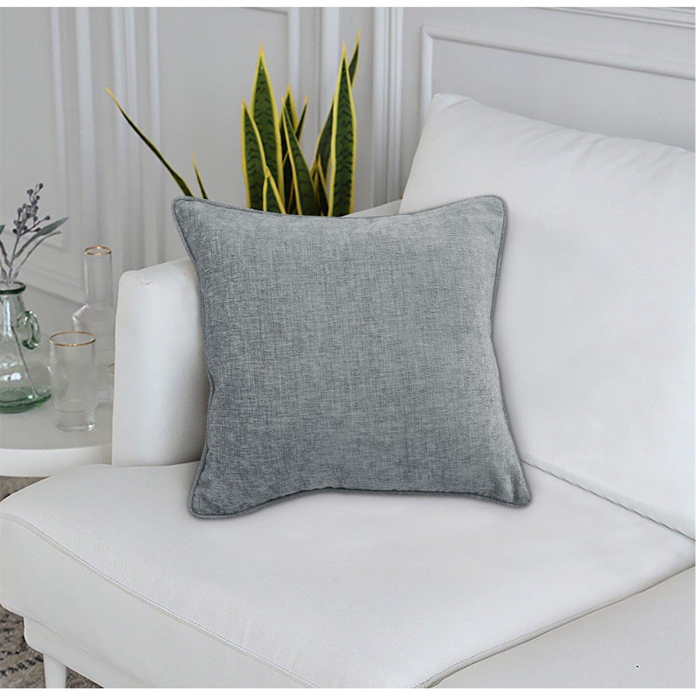 Sundour  Amberley Plain Cushion - Nickel - Cover Only