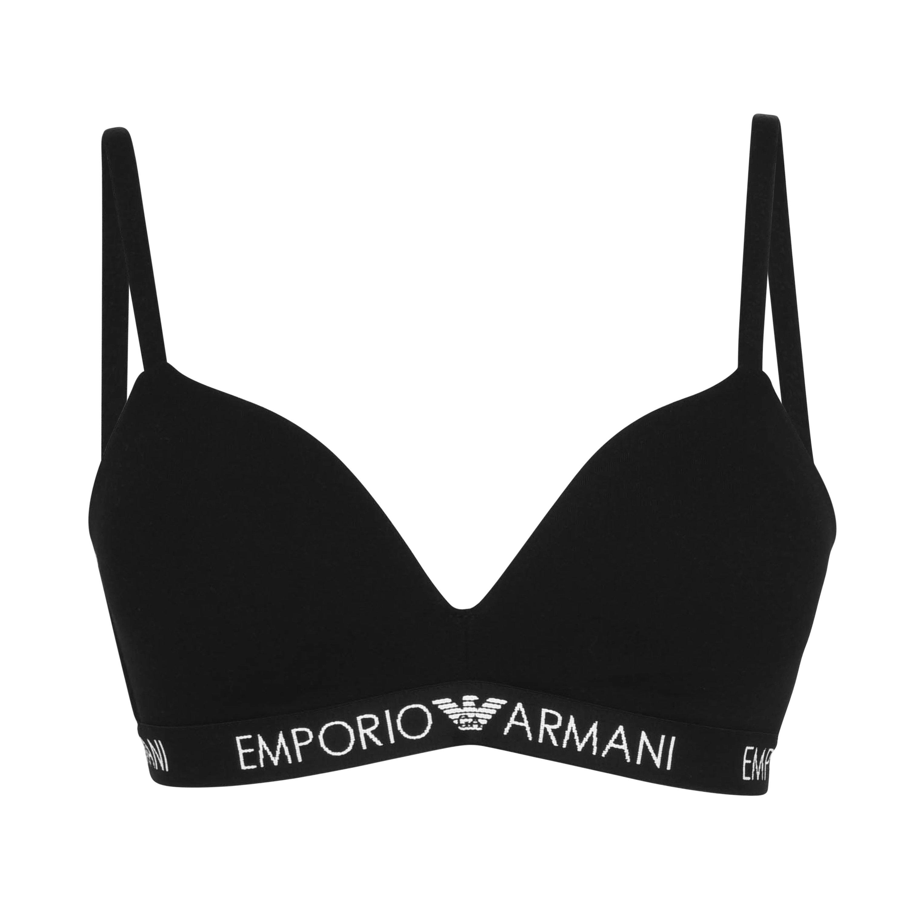 Emporio Armani Underwear Logo Triangle Bra Triangle Bralettes