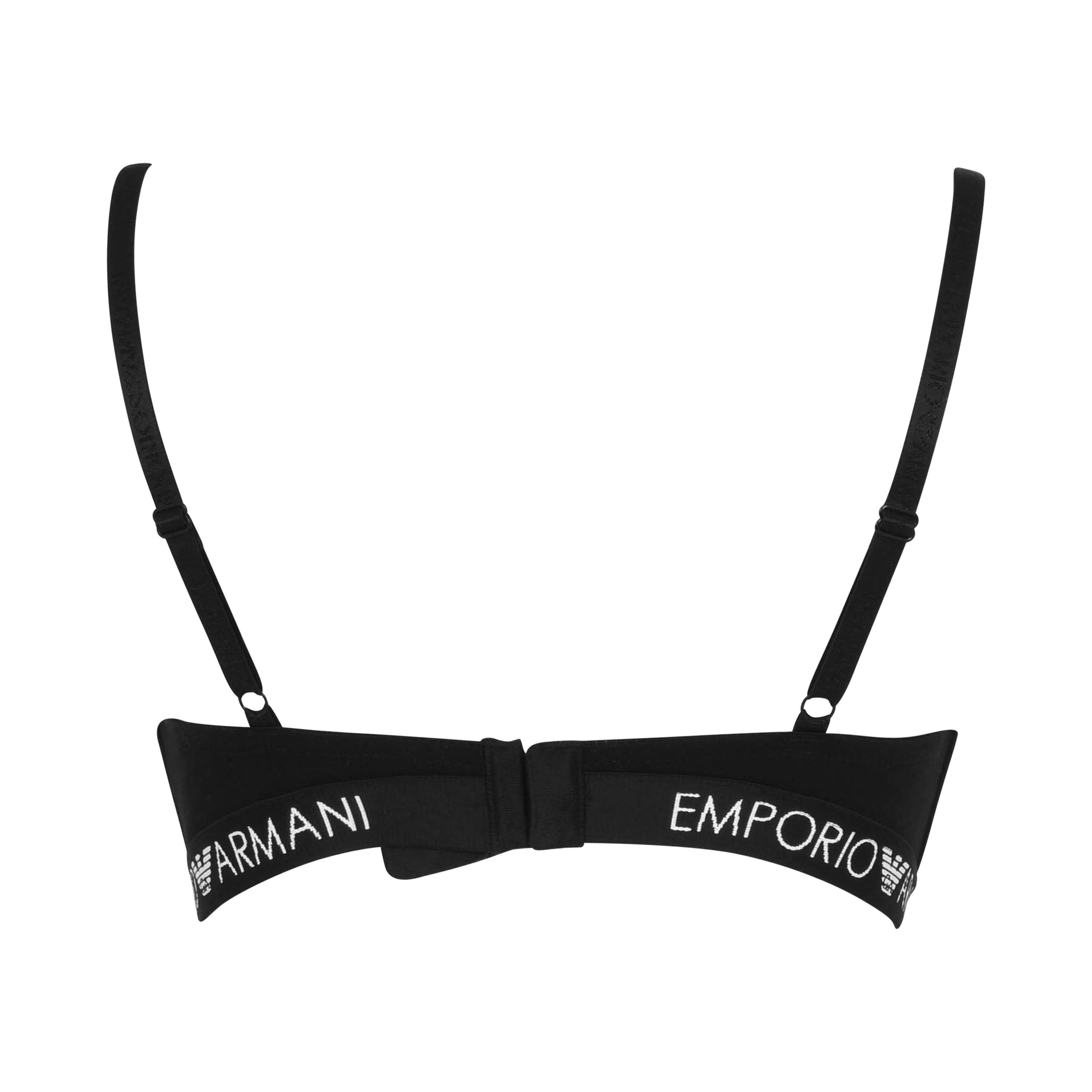 Black 00020 - Emporio Armani - Logo Triangle Bra - 5