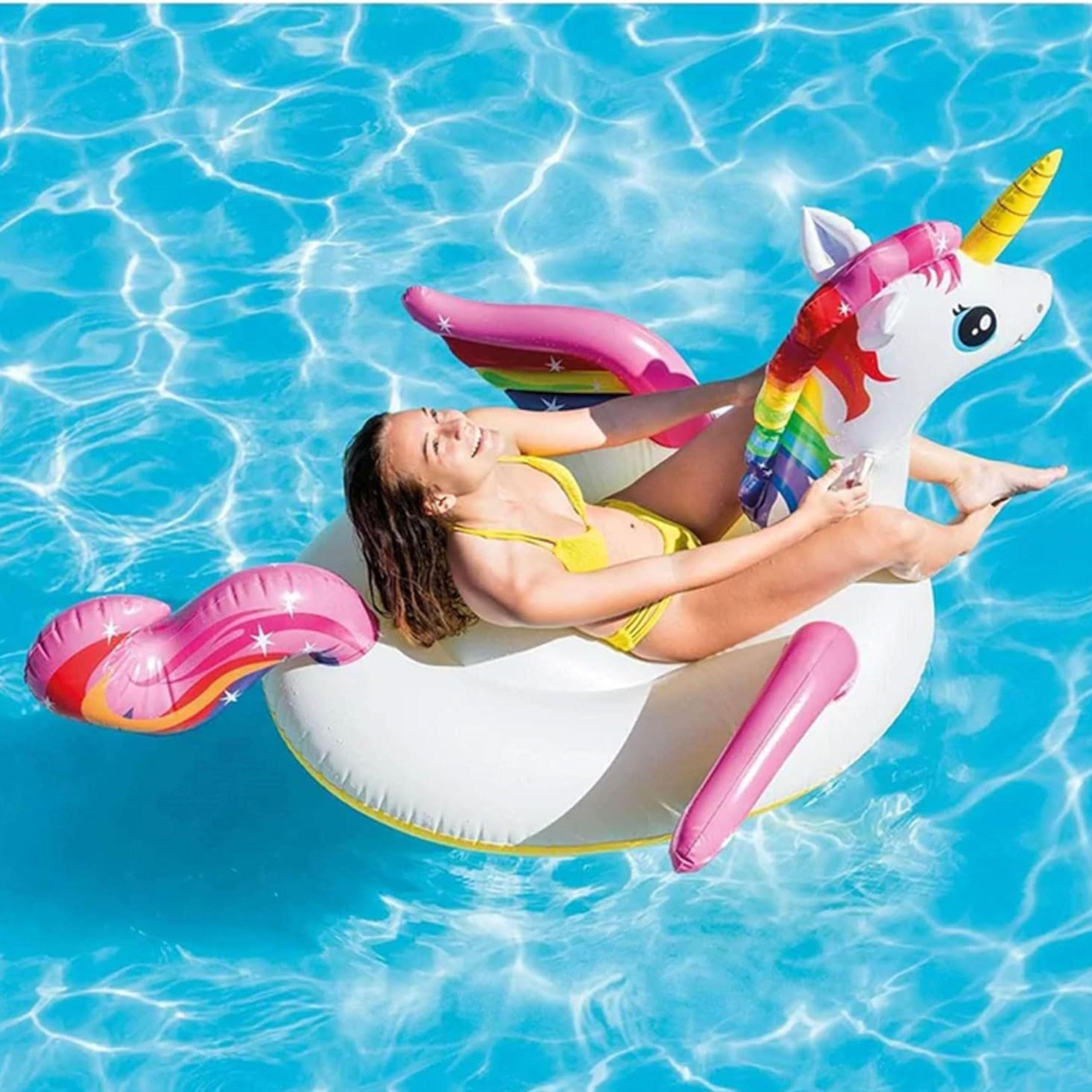 White - Intex - Intex Ride on Unicorn - 3