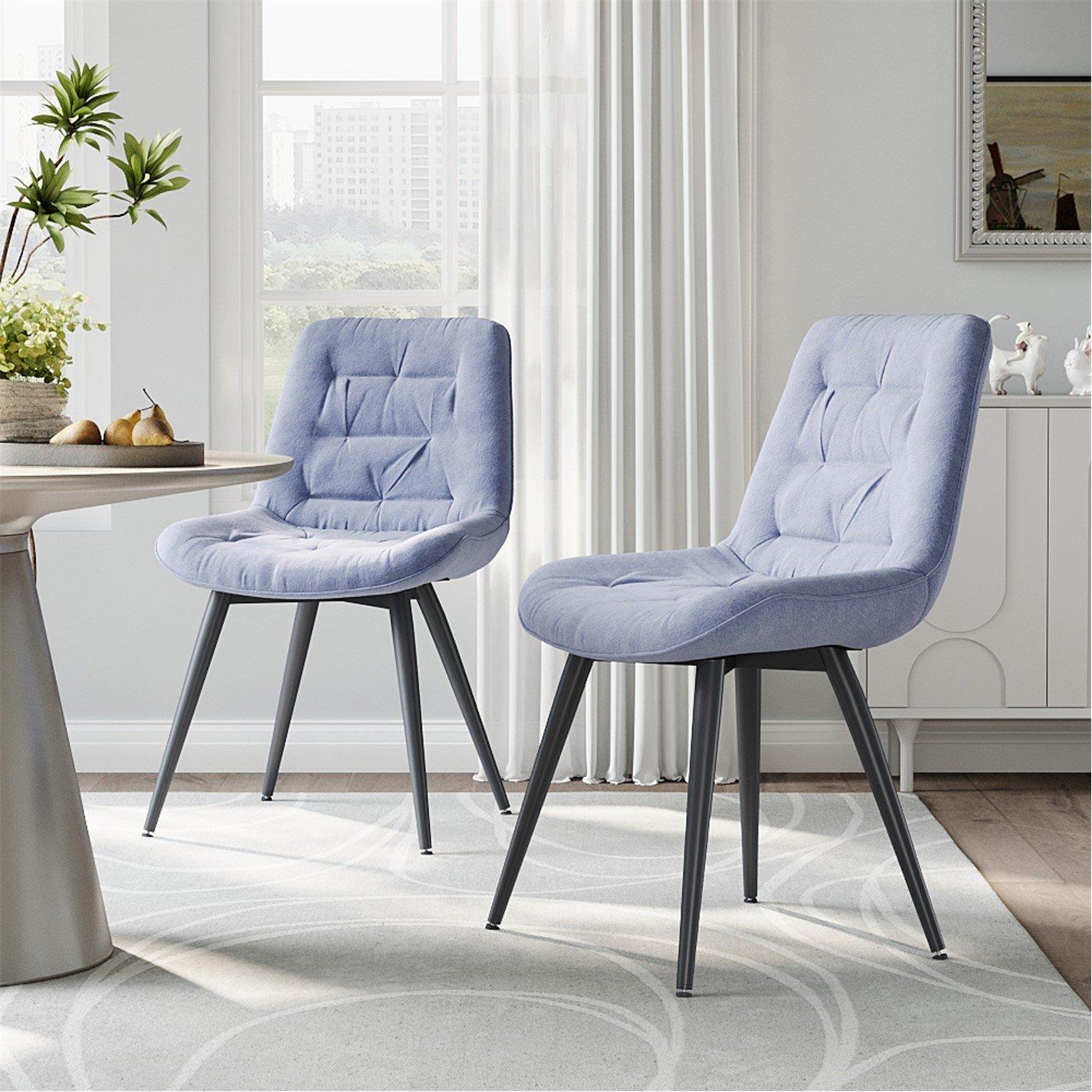 Grey - Kabinet UK - Teddy Fleece Upholstered Dining Chair - 2